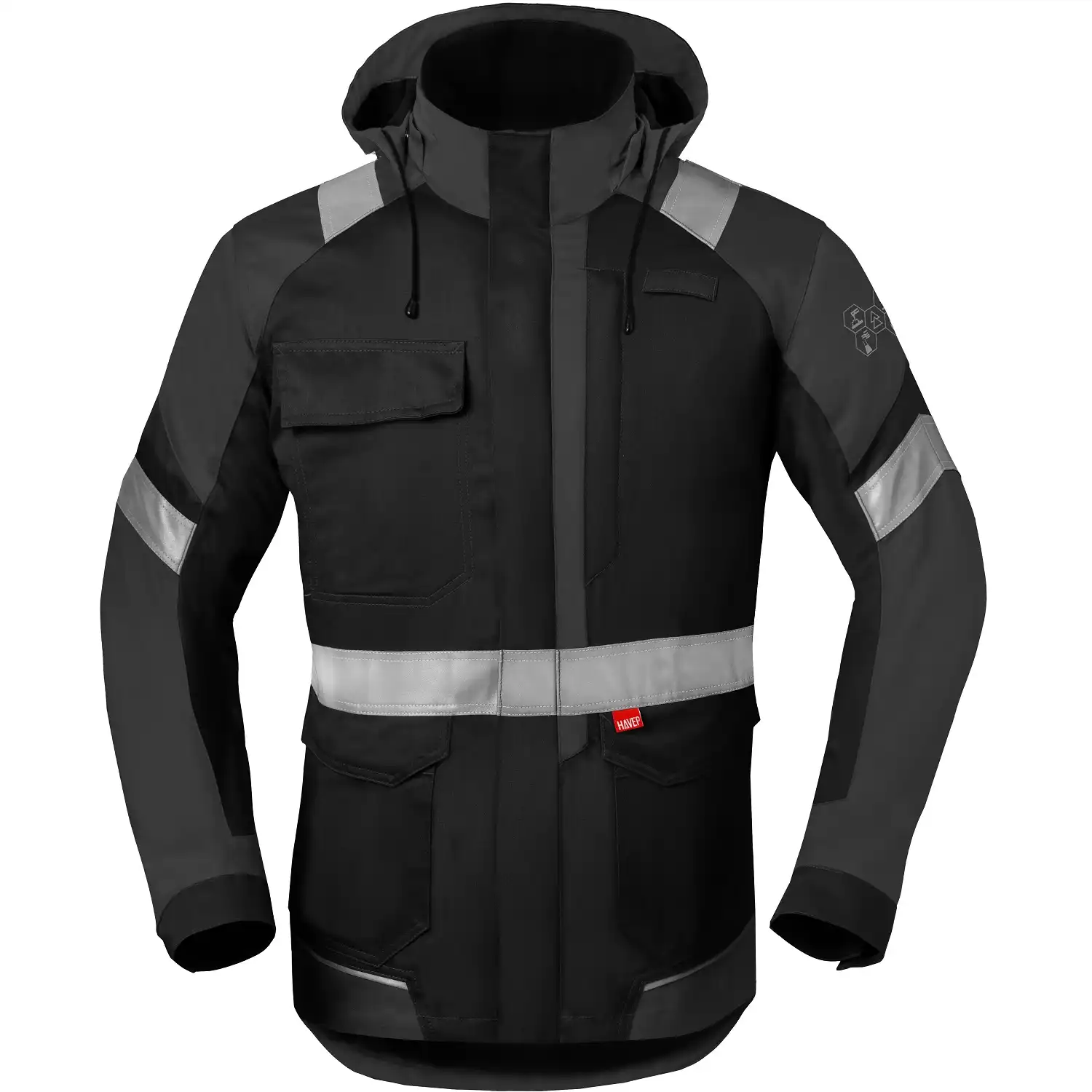 Multinorm Parka "50286" 5safety Image+ in schwarz/dunkelgrau, L - Bild 1