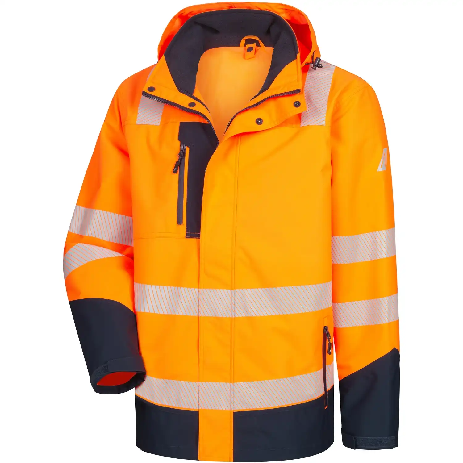 Warnschutz Winterjacke 6-in-1 "MOTION TEX VIZ PLUS" in orange/marine, XL - Thumbnail 3