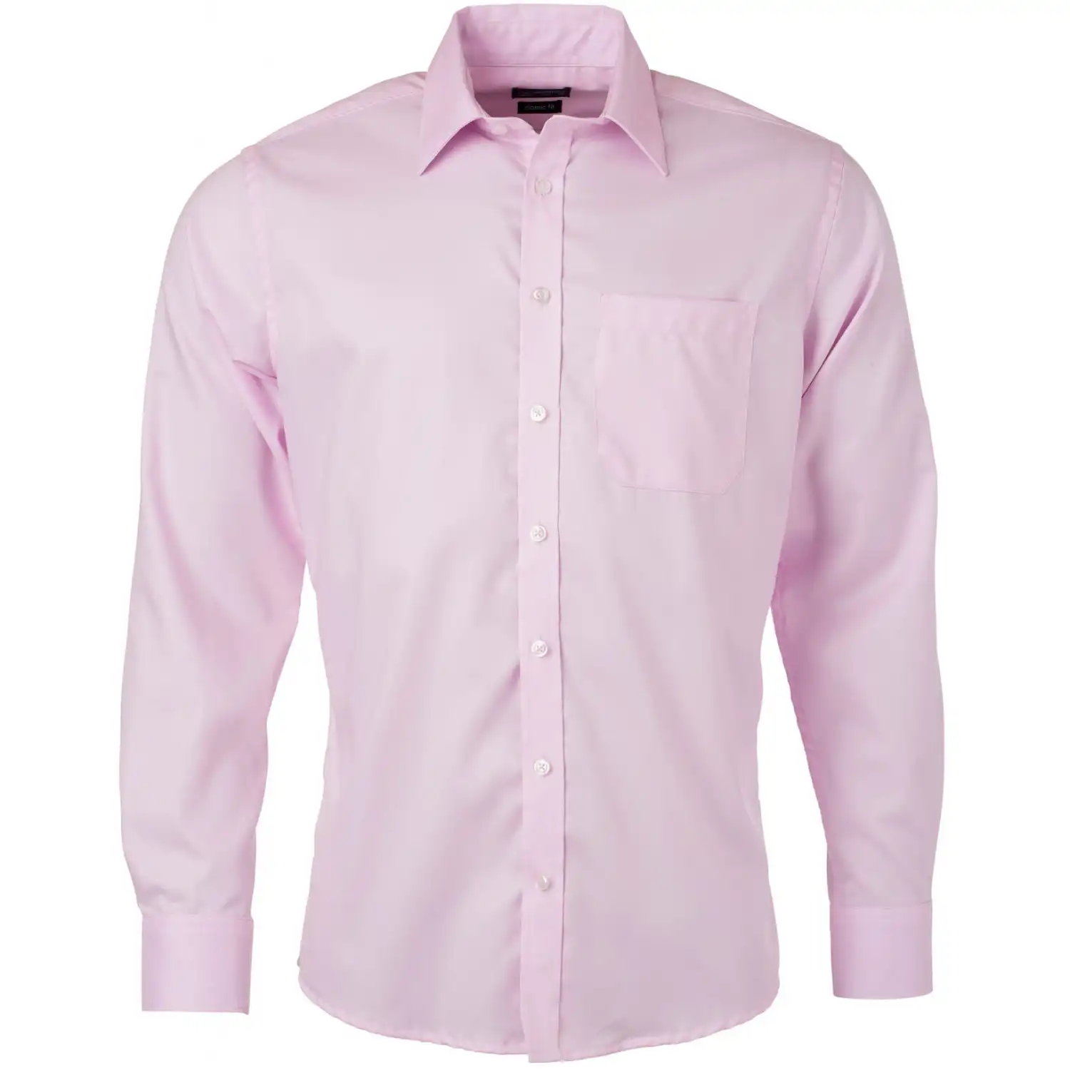 Baumwollhemd Langarm "JN682" in light-pink, 3XL - Bild 1