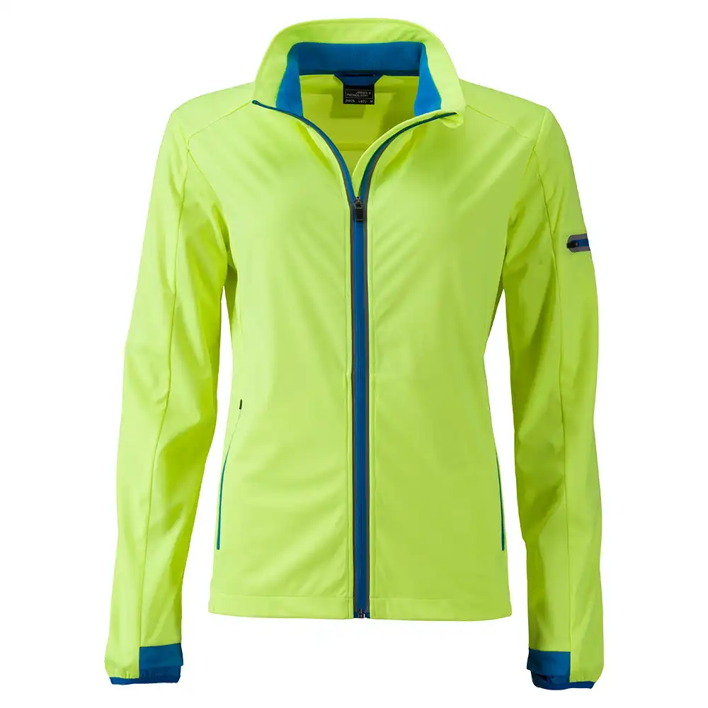 Damen Softshelljacke "JN1125" in bright-yellow/bright-blue, L - Bild 1