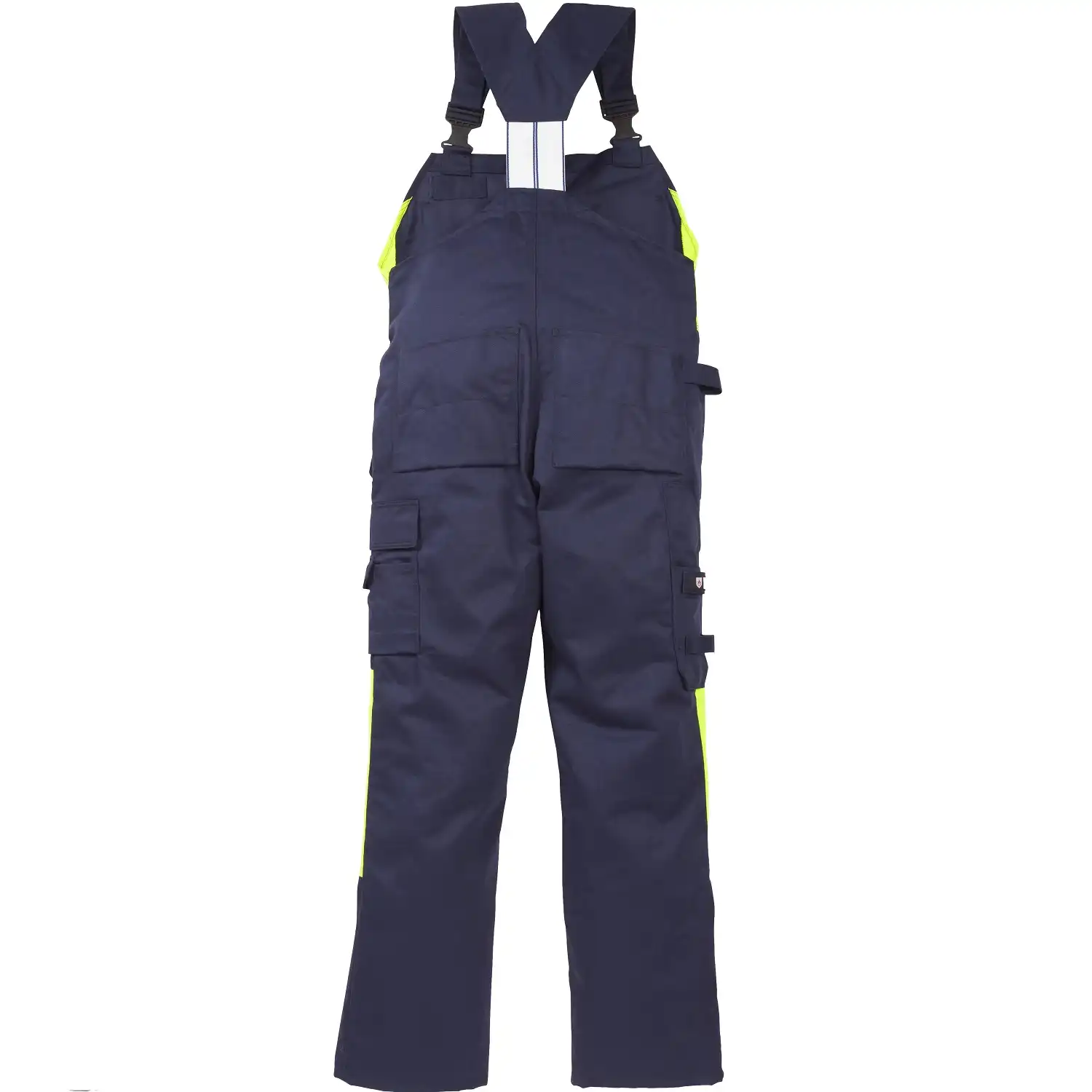 Flammschutz Latzhose "0030 FLAM" Flame marine/gelb in C56 - Thumbnail 2