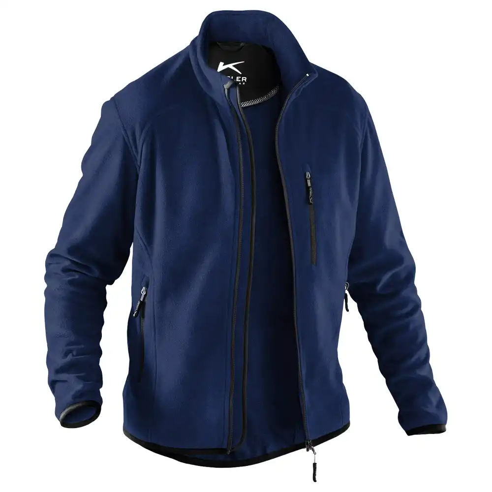 Fleecejacke "1242" WEATHER in dunkelblau, L - Thumbnail 1