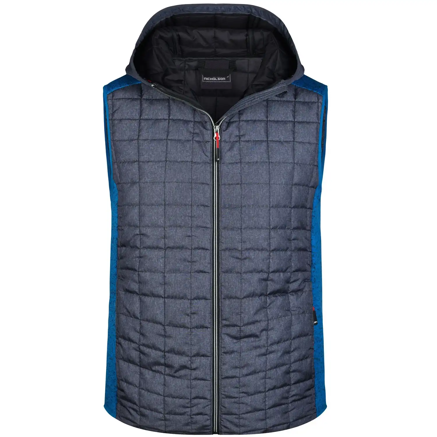 Kapuzenweste "JN768" in royal-melange/anthracite-melan, S - Thumbnail 1