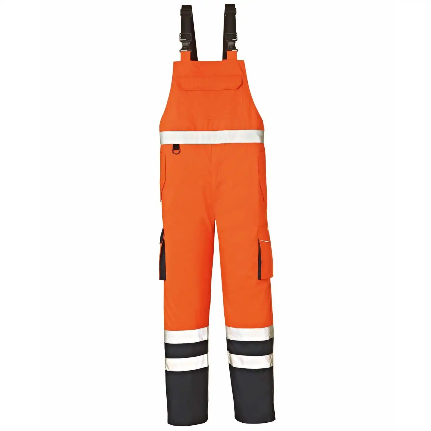 Warn- & Wetterschutzlatzhose "CHICAGO" in leuchtorange/navy, S - Bild 1