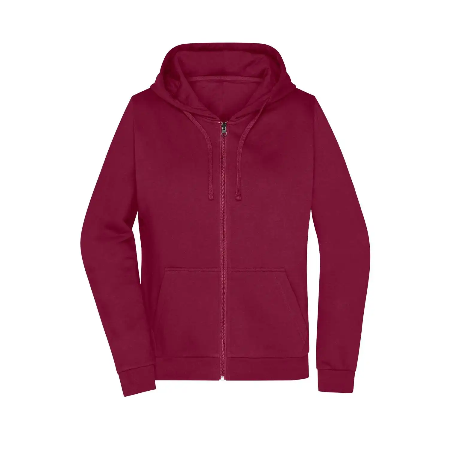 Ladies' Promo Zip Hoody in wine, M - Thumbnail 1