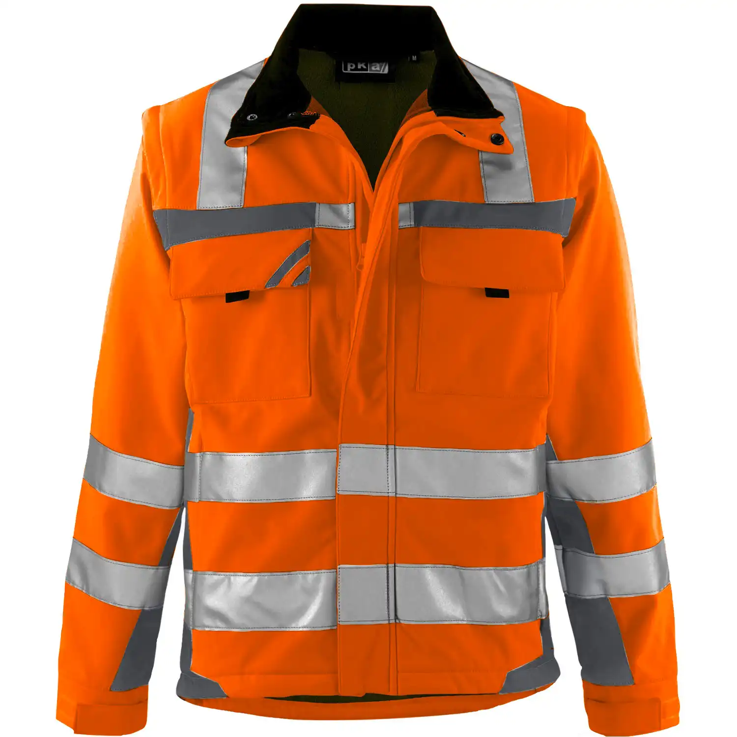2in1 Warnschutz Softshelljacke in orange/grau, S - Bild 1