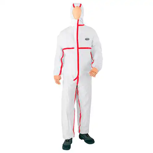 Einweg-Schutzoverall Typ4/5/6 - CoverStar Plus® weiß/rot in 3XL - Bild 1