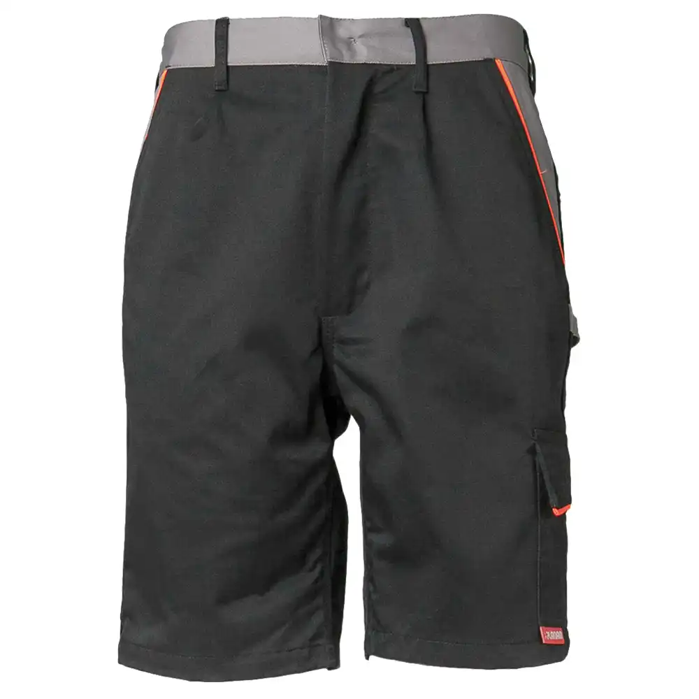 Arbeitsshorts "VISLINE" in schwarz/orange/zink, XL - Bild 1