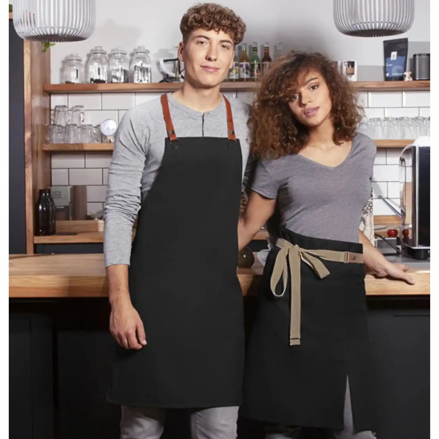 Latzschürze Green-Generation "LS 37" in schwarz - Thumbnail 5