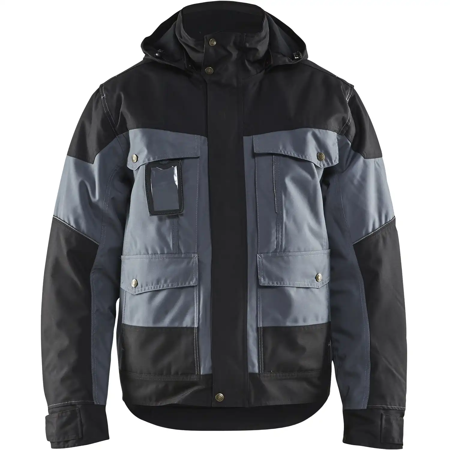 Winterjacke mit Kapuze "4886" in grau/schwarz, 3XL - Thumbnail 1