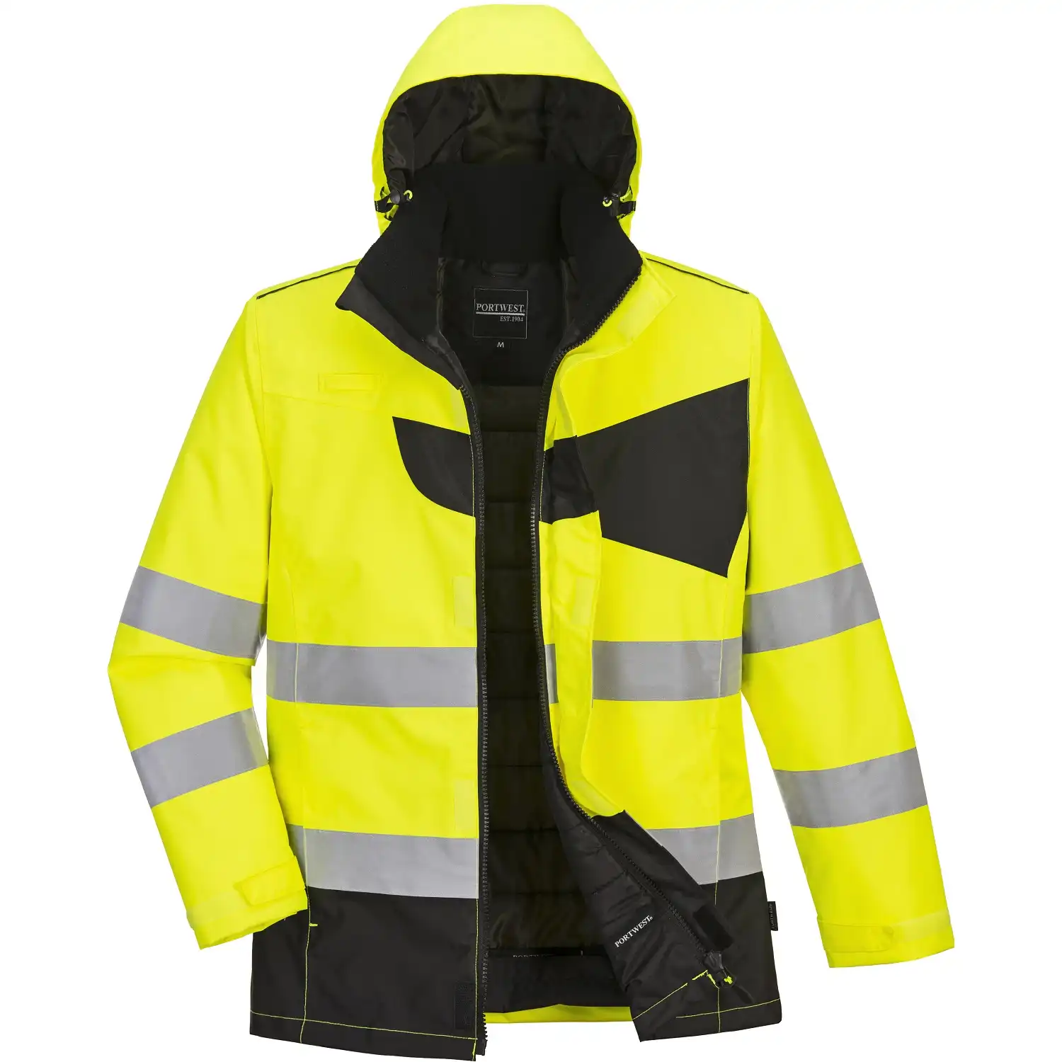 Warnschutz Winterjacke "PW261" PW2 in gelb/schwarz, L - Thumbnail 1
