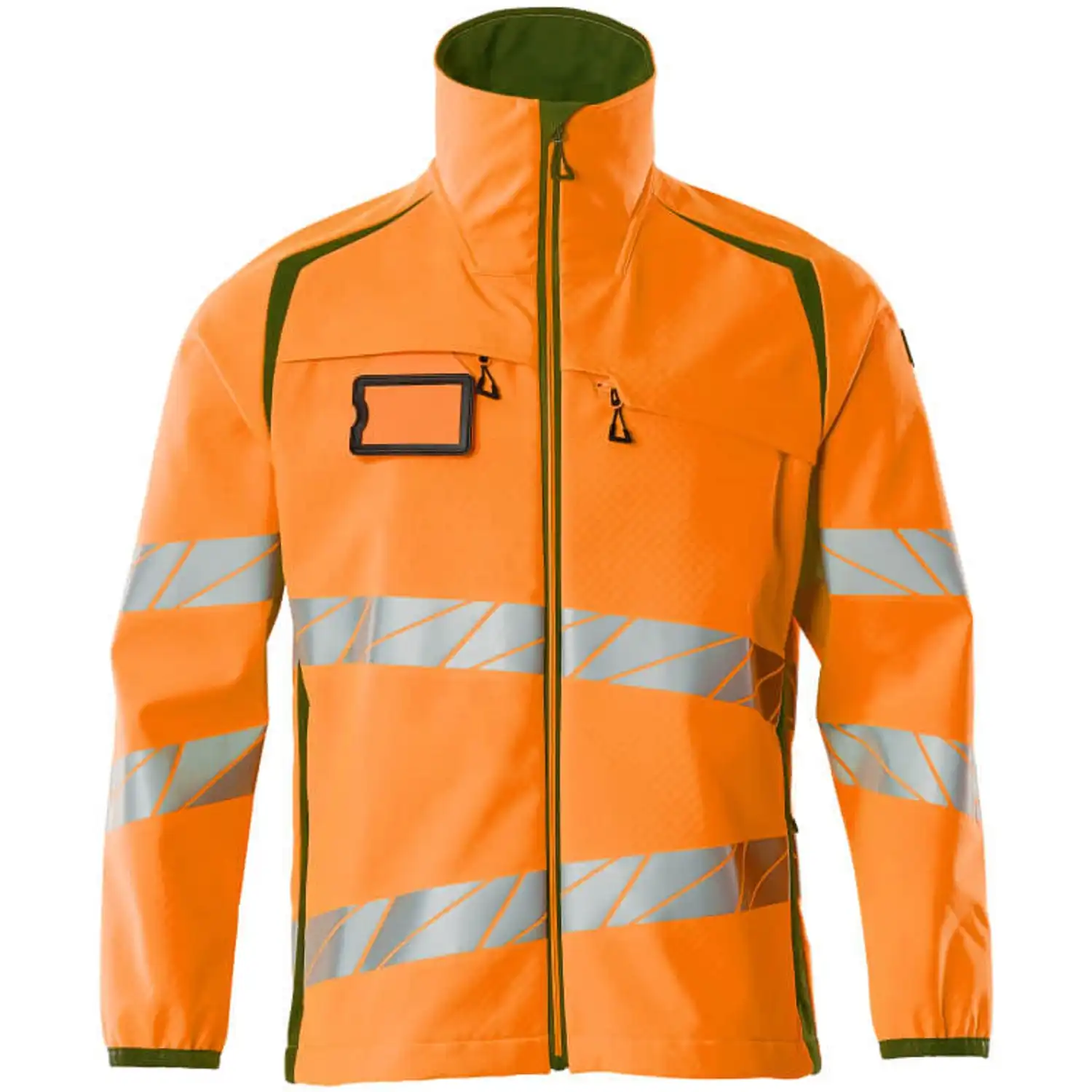 Warnschutz Softshelljacke "ACCELERATE SAFE" in orange/moosgrün, XXL - Bild 1