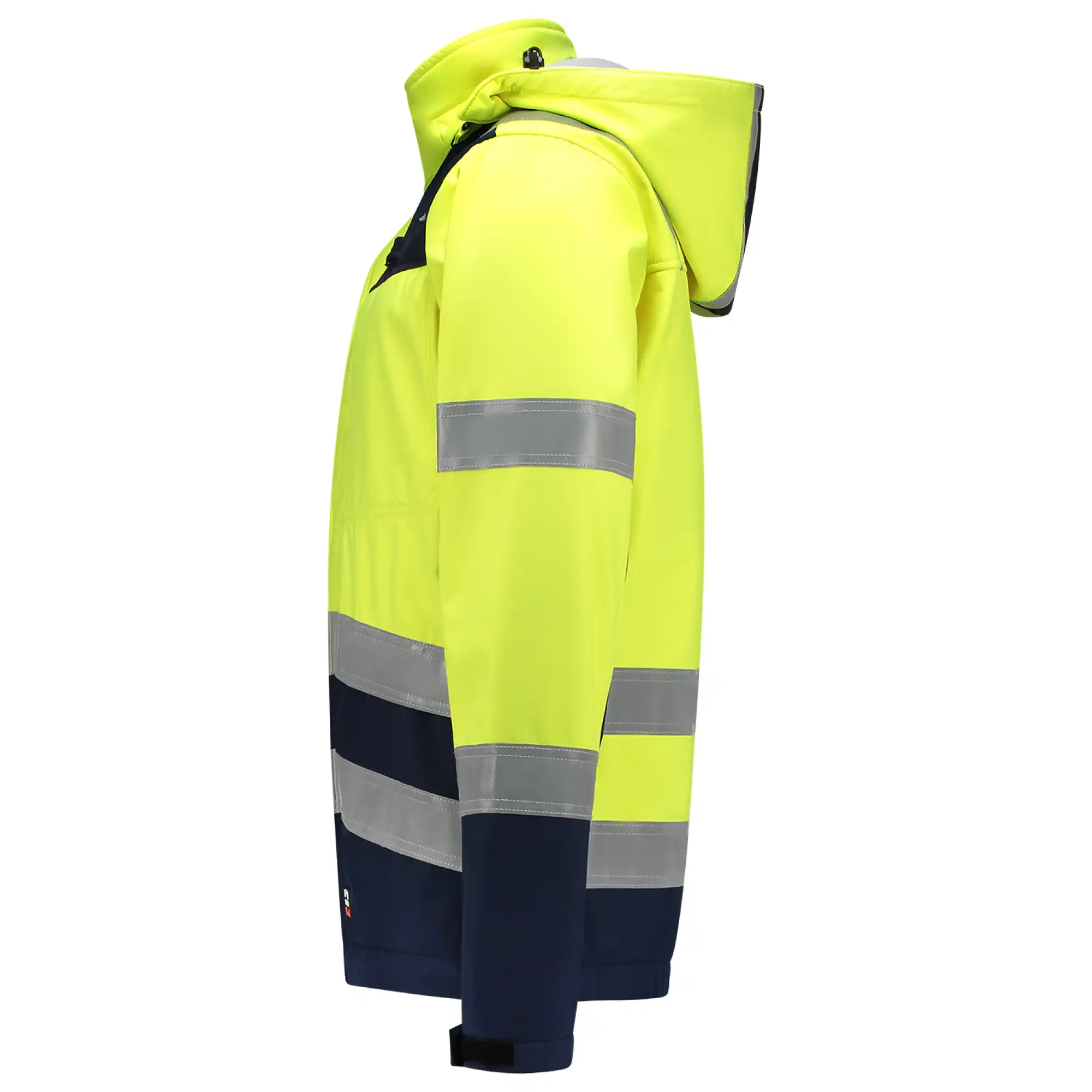 Multinorm Softshelljacke "403011" Safety yellow/ink in 3XL - Thumbnail 3