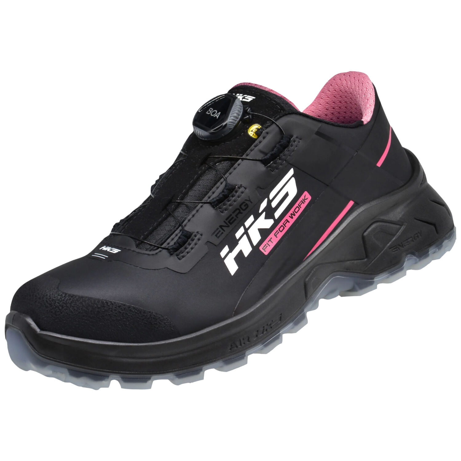 Damen Sicherheitshalbschuhe S3 "AirGuard Pink Black BOA®" in 37 - Thumbnail 1