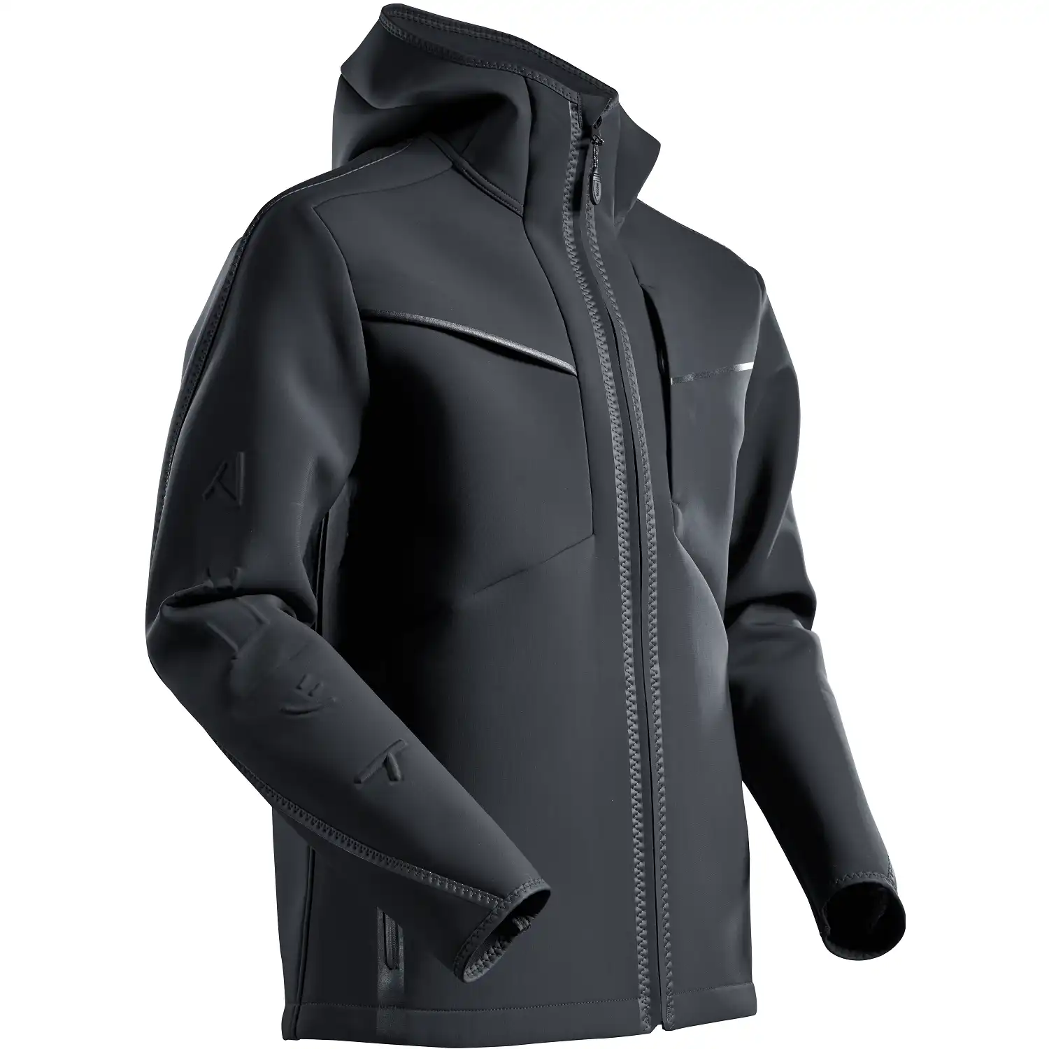 Softshelljacke "22086-662" Customized in schwarz, M - Thumbnail 1