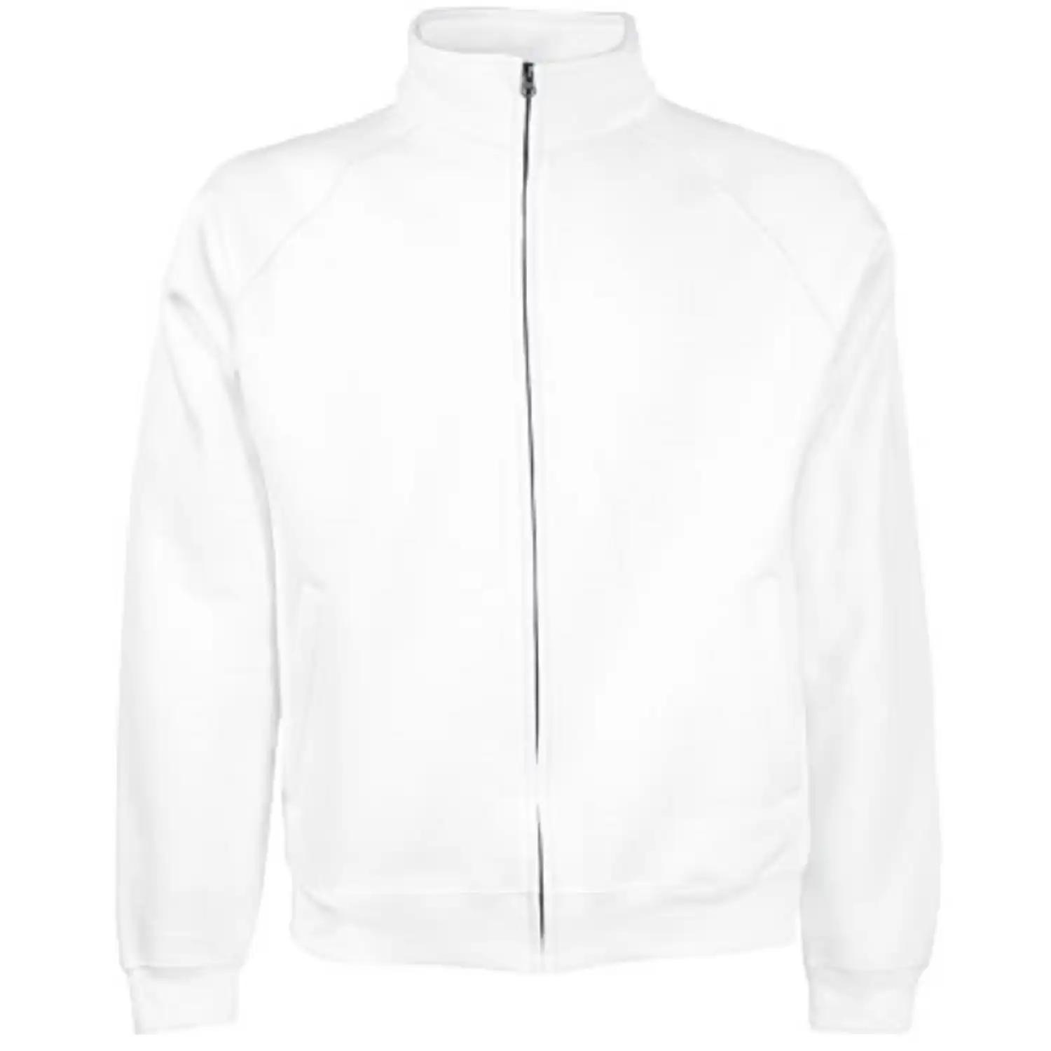 Sweatjacke "F457" 100% Baumwolle Premium in white, L - Bild 1