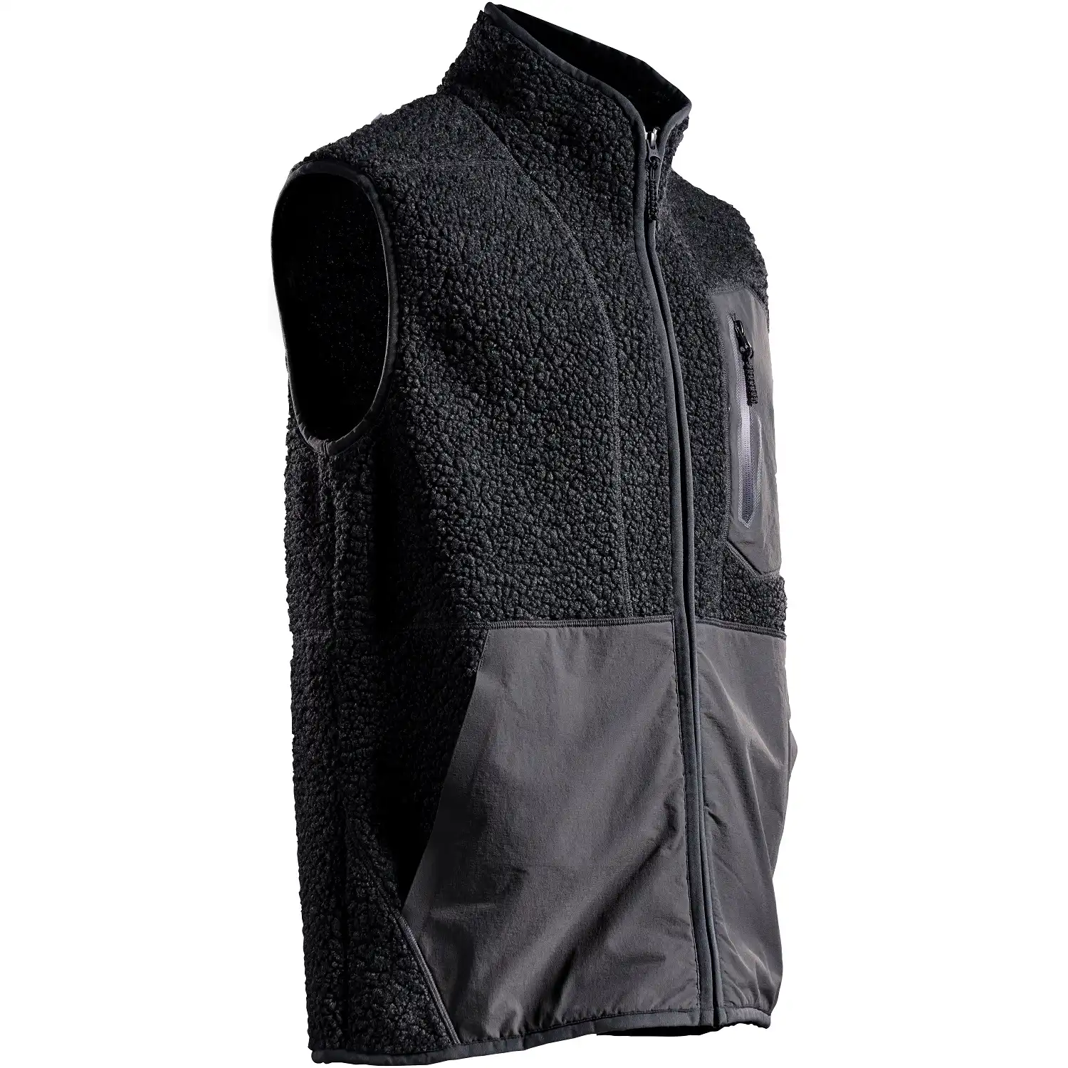 Faserpelzweste "22465-682" Customized in schwarz, XXL - Thumbnail 1