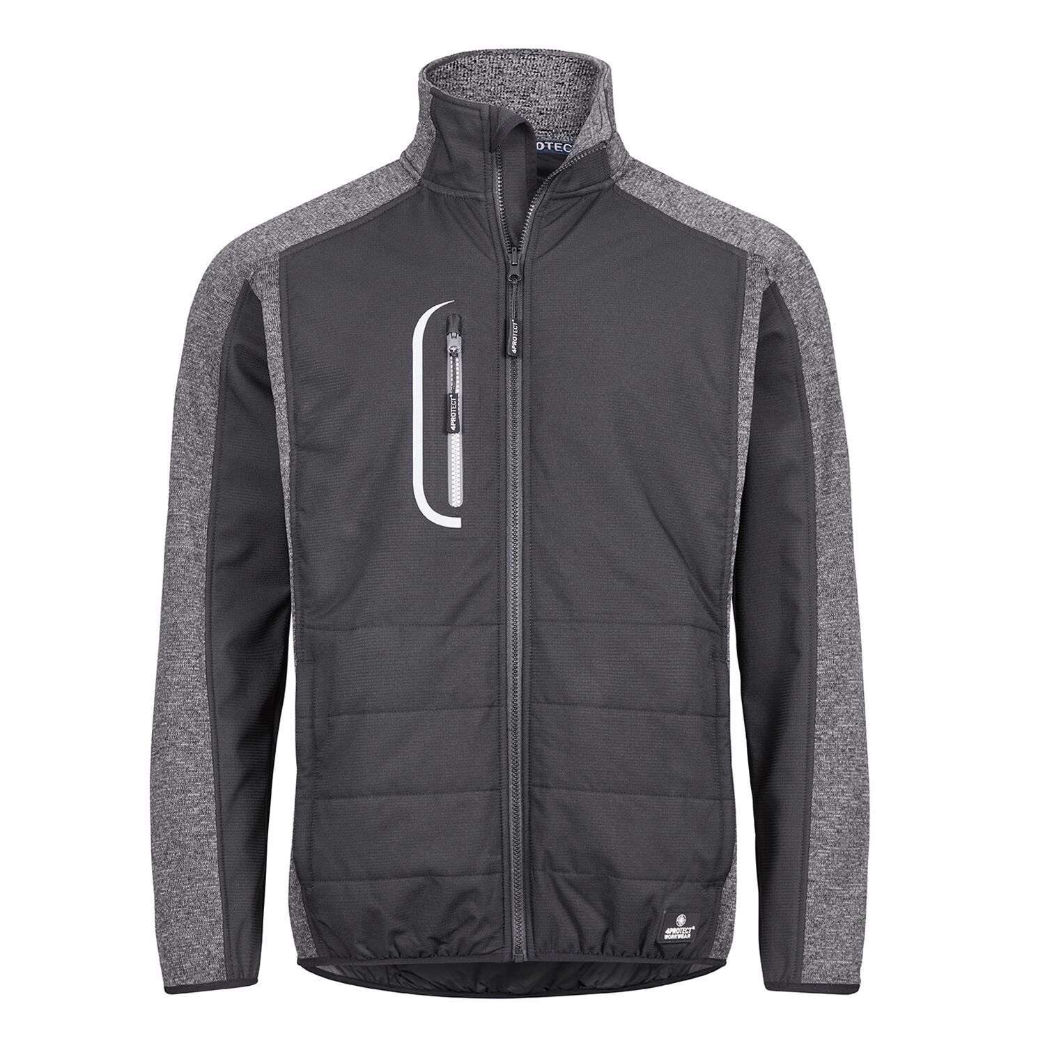 Workwear Hybridjacke in schwarz/grau, L - Thumbnail 1