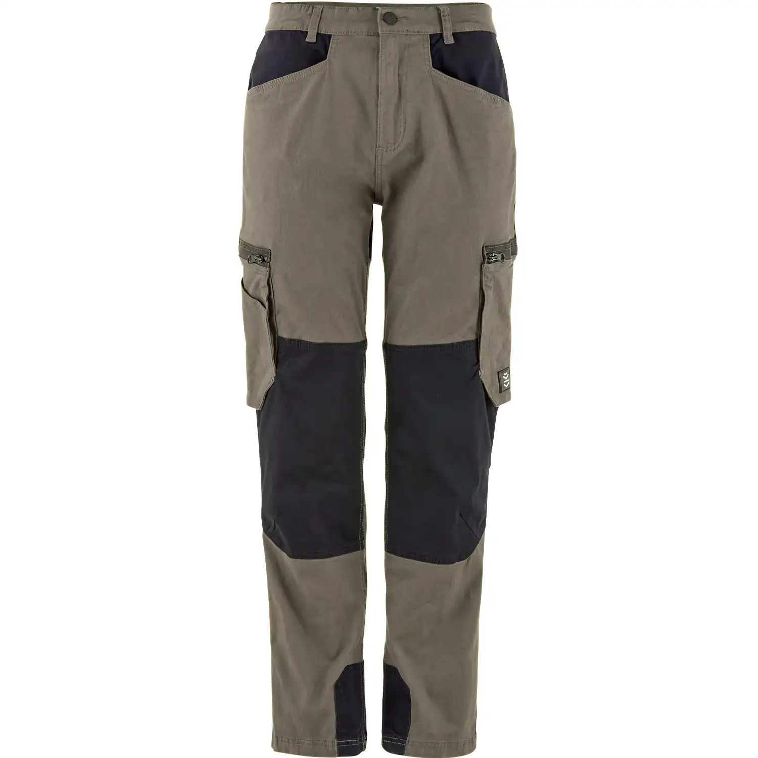 Bundhose "CARGO WORK" Baumwoll-Stretch in schlamm/schwarz, 44 - Thumbnail 1