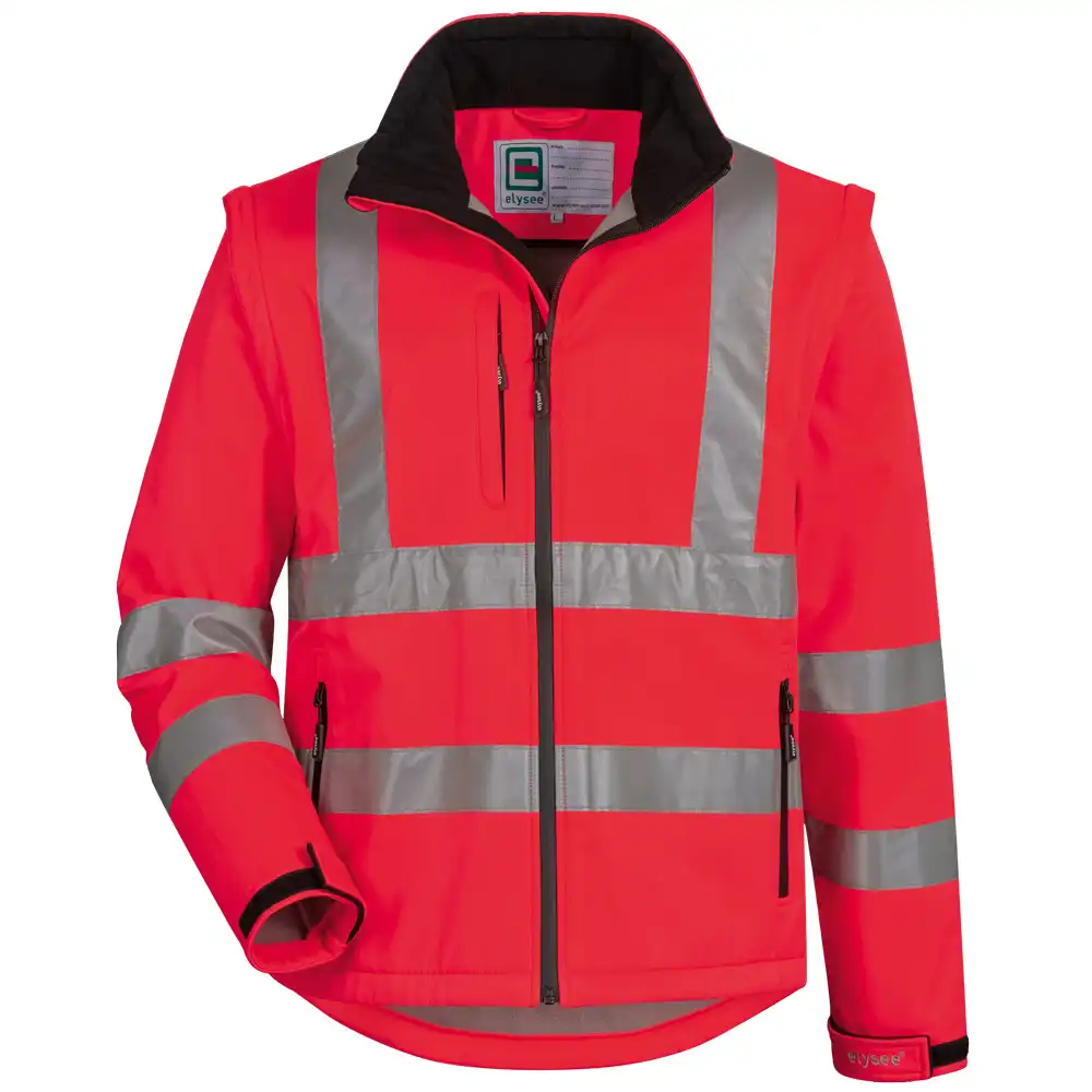 Warnschutz Softshelljacke 2-in-1 "CULLEN"rot in XL - Thumbnail 1