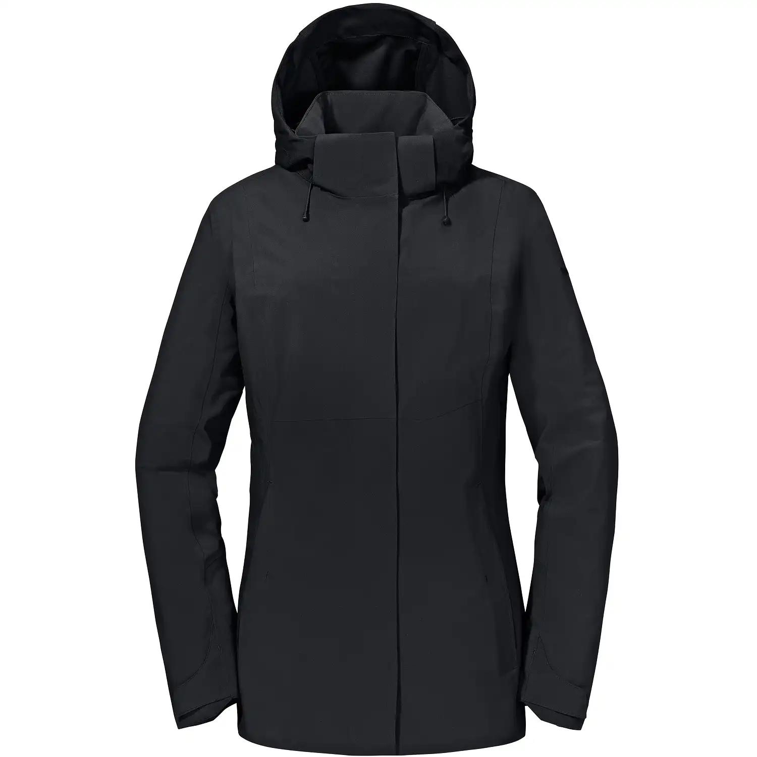 Damen Regenjacke "WETTER-FEST" Zipin in schwarz, L - Bild 1