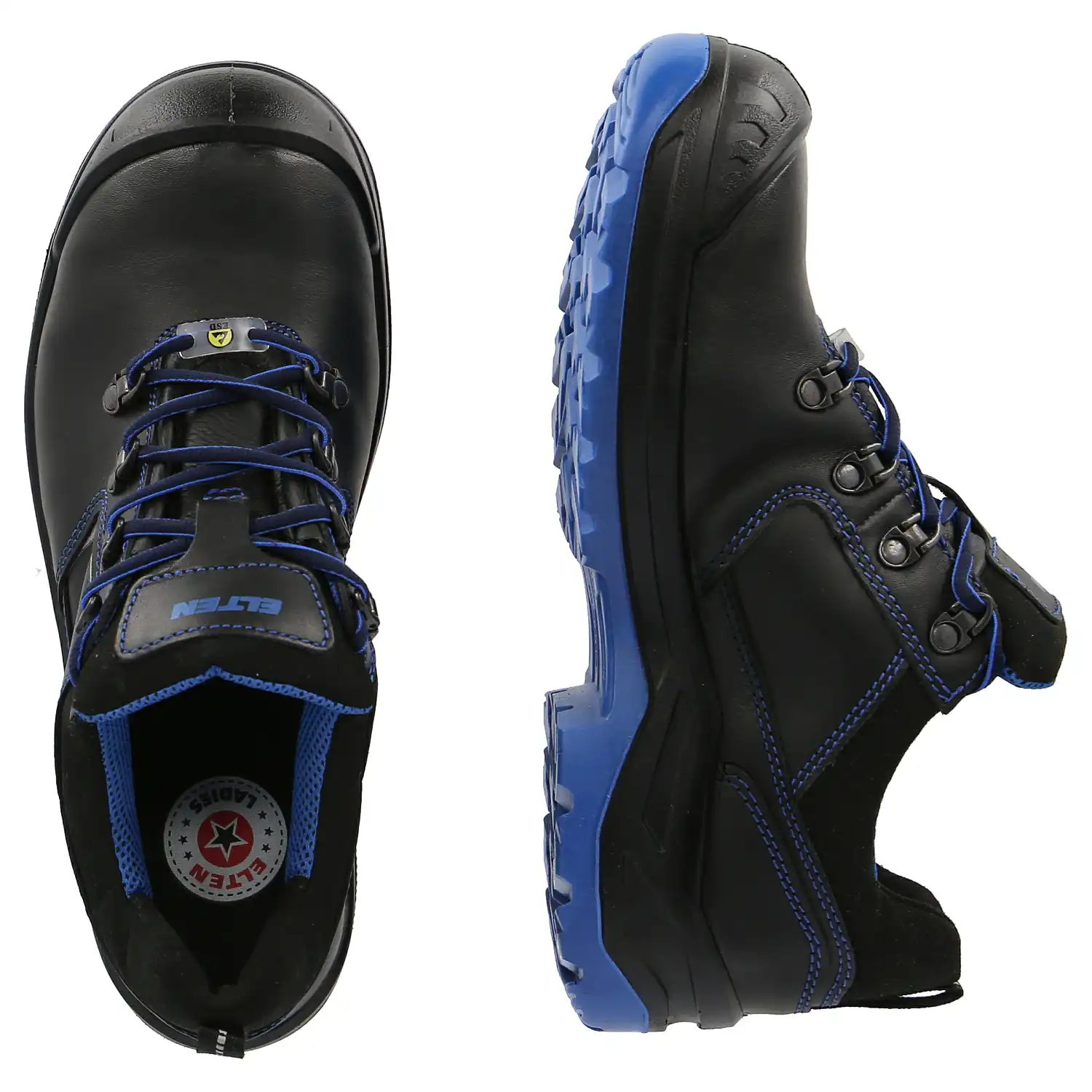 Damen Sicherheitshalbschuhe S3 "LENA BLACK-BLUE LOW" ESD in 41 - Thumbnail 2