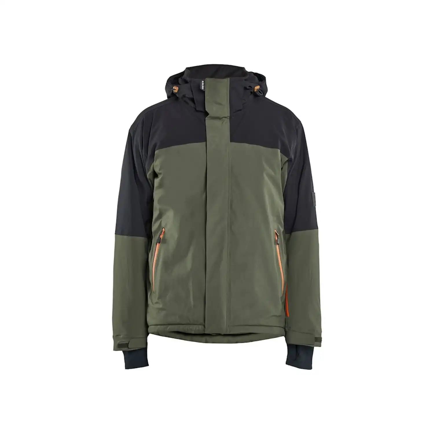 Stretch Winterjacke "STRIKER" in XS, waldgrün/rost - Thumbnail 1