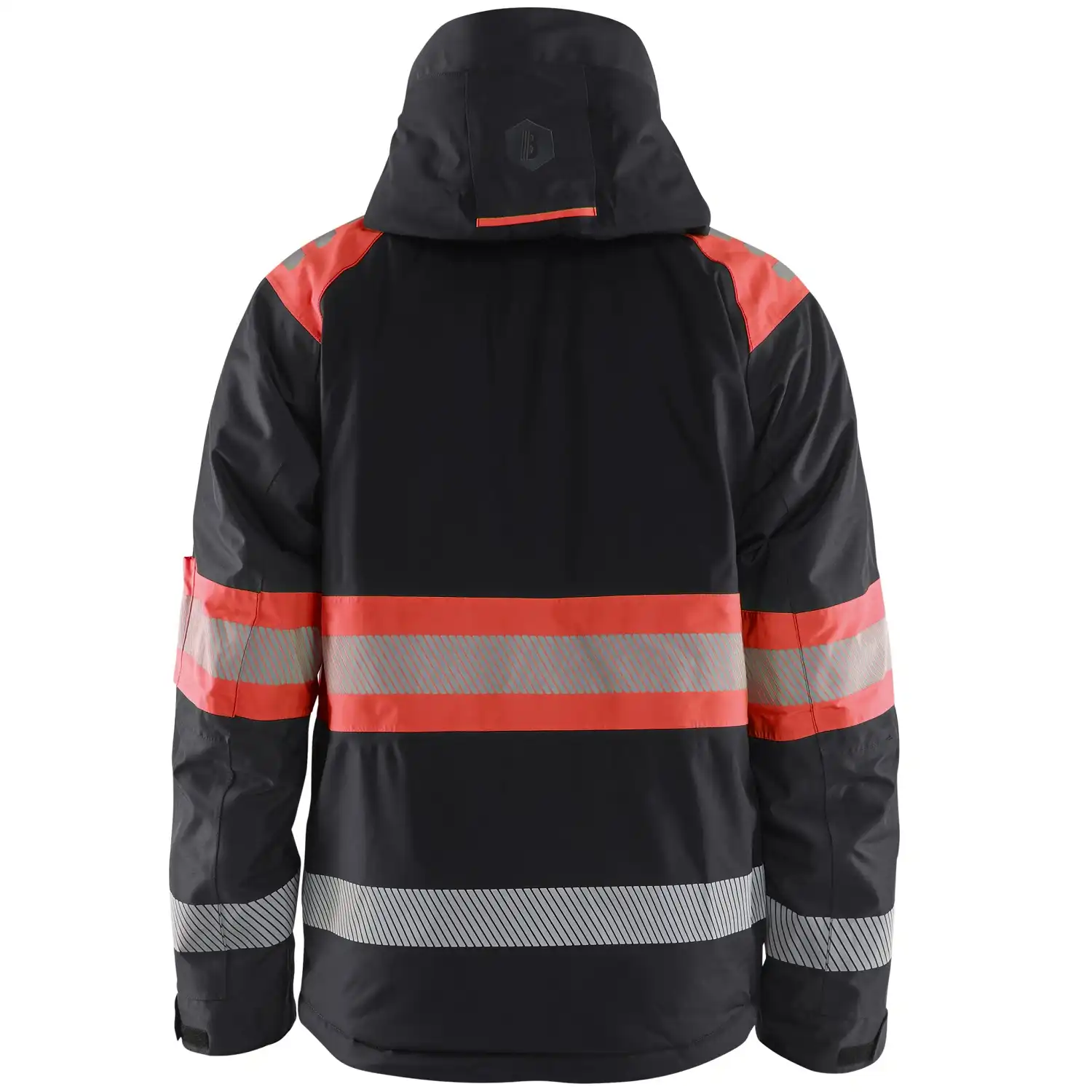 Warnschutz Winterjacke Kl. 1 "4480" in schwarz/rot, 3XL - Thumbnail 2
