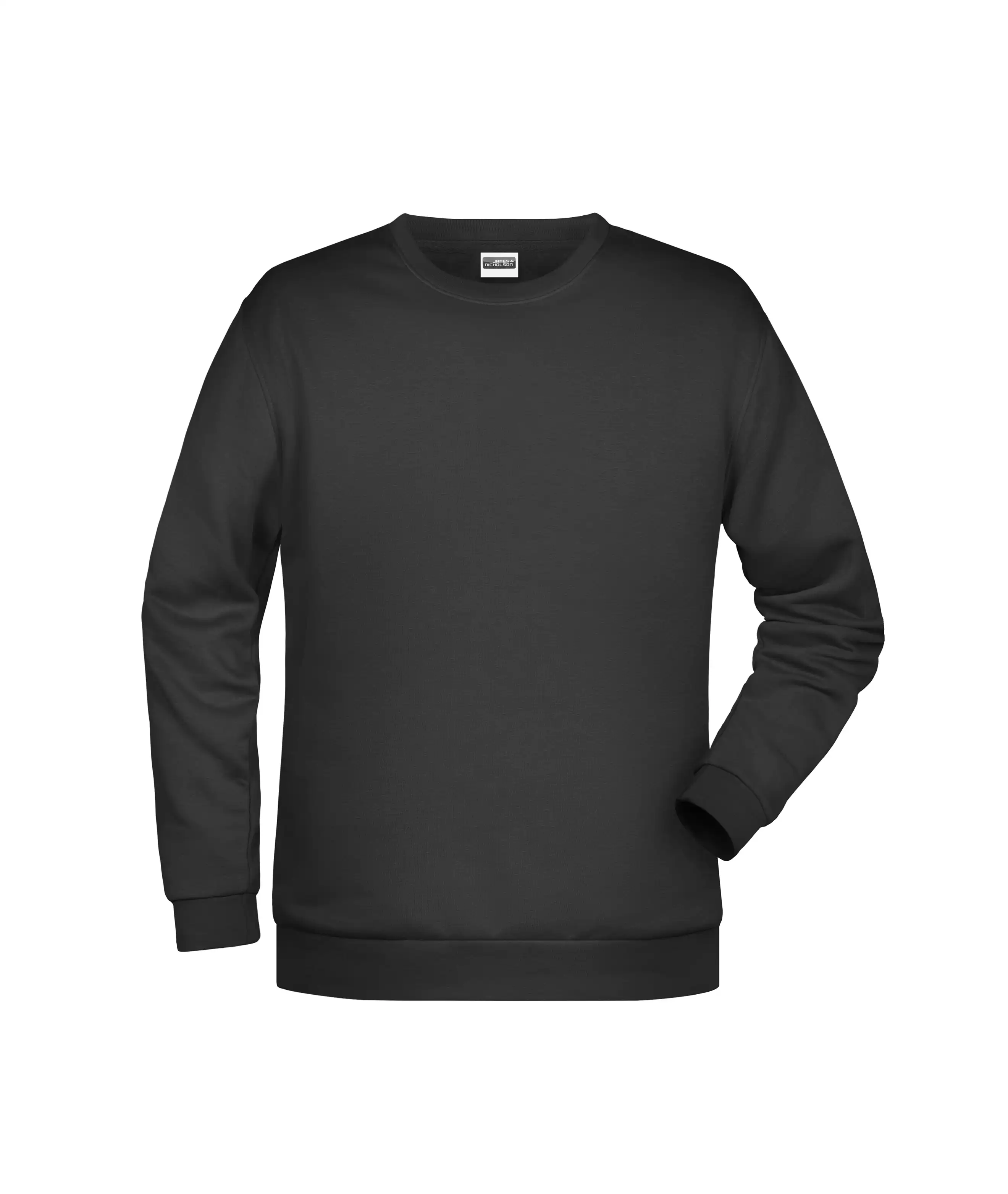 Herren Basic Sweatshirt Men in black, 3XL - Thumbnail 1