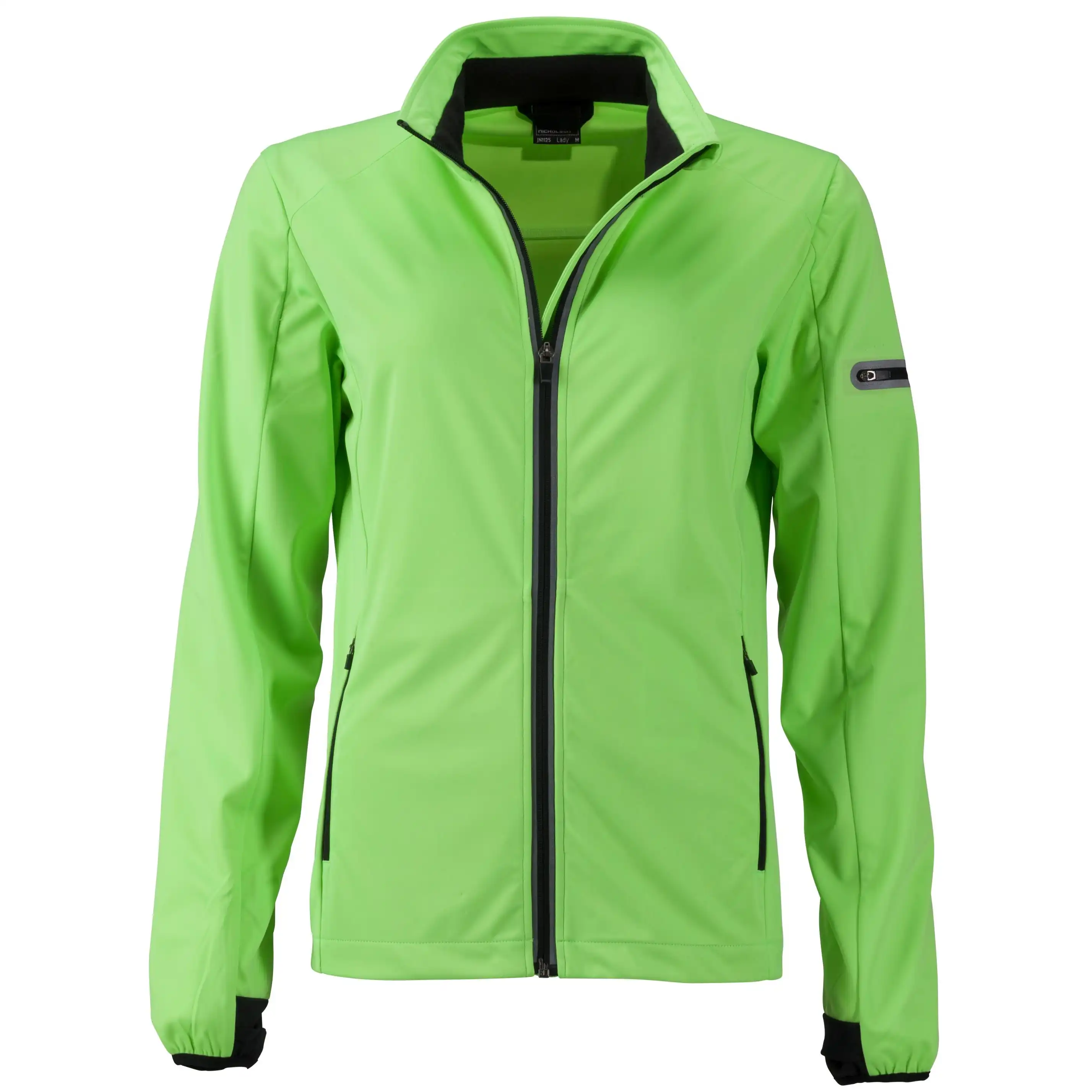 Damen Softshelljacke "JN1125" in bright-green/black, L - Thumbnail 1