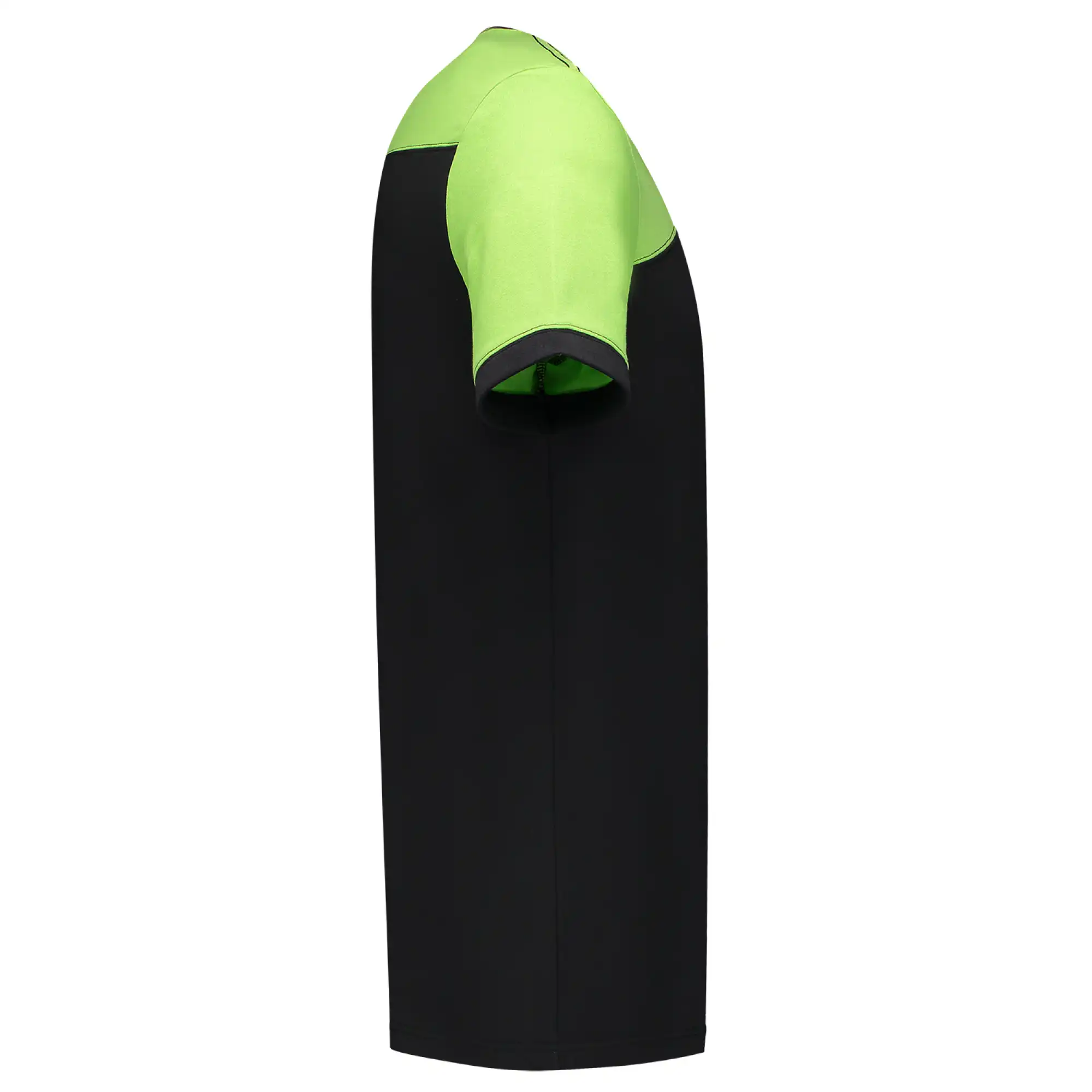 T-Shirt Bicolor "102006" Workwear in XS, black/lime - Thumbnail 4
