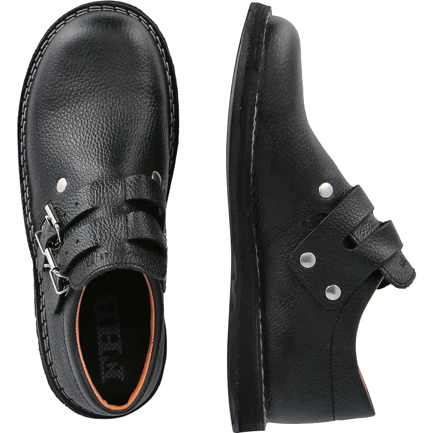 Dachdeckerhalbschuh Autorreifen Doppelschnalle "WILLI" in 45 - Thumbnail 2