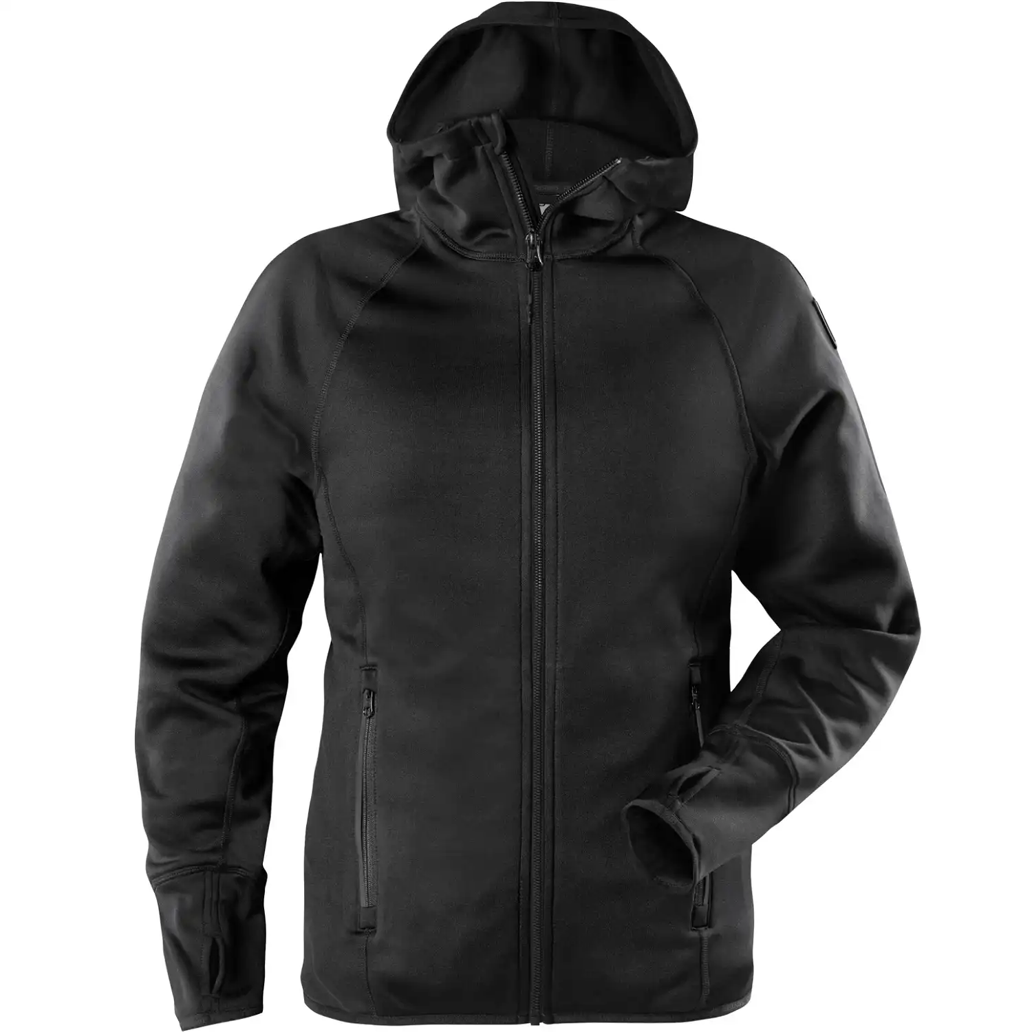 Damen Polartec-Hoodie "CALCIUM" Outdoor in schwarz, XS - Thumbnail 1