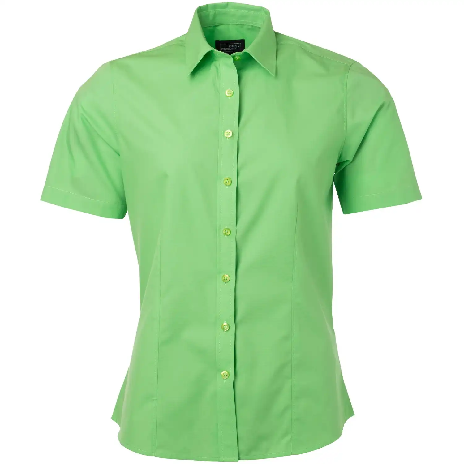Damen Kurzarm Bluse "JN679" in lime-green, L - Thumbnail 1