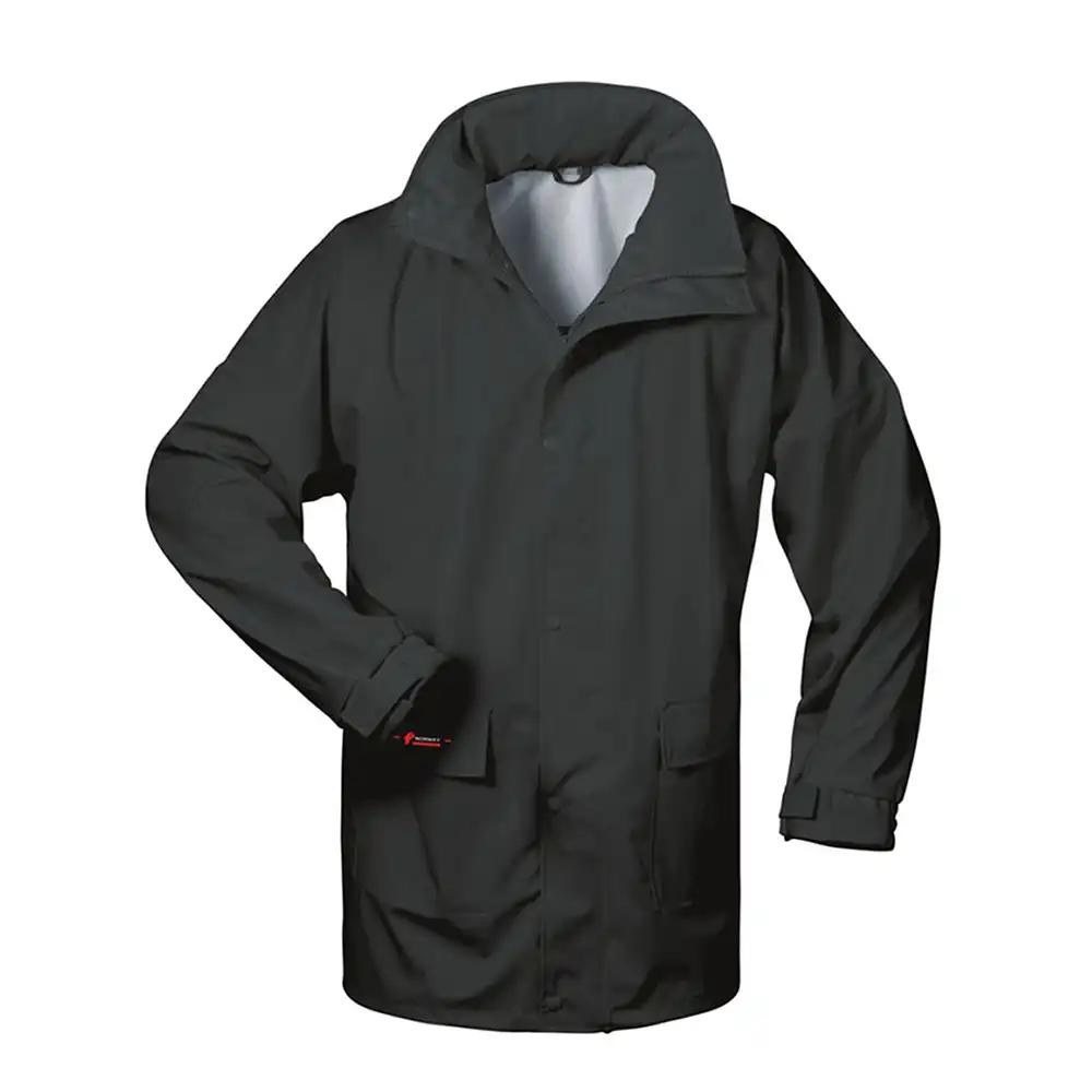 PU-Stretch-Regenjacke "LUND" Schwarz in L - Thumbnail 1