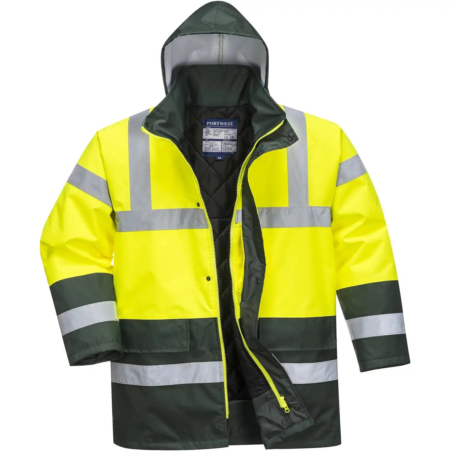 Warnschutz Winterjacke "S466" Kontrast Traffic in gelb/grün, 3XL - Bild 1