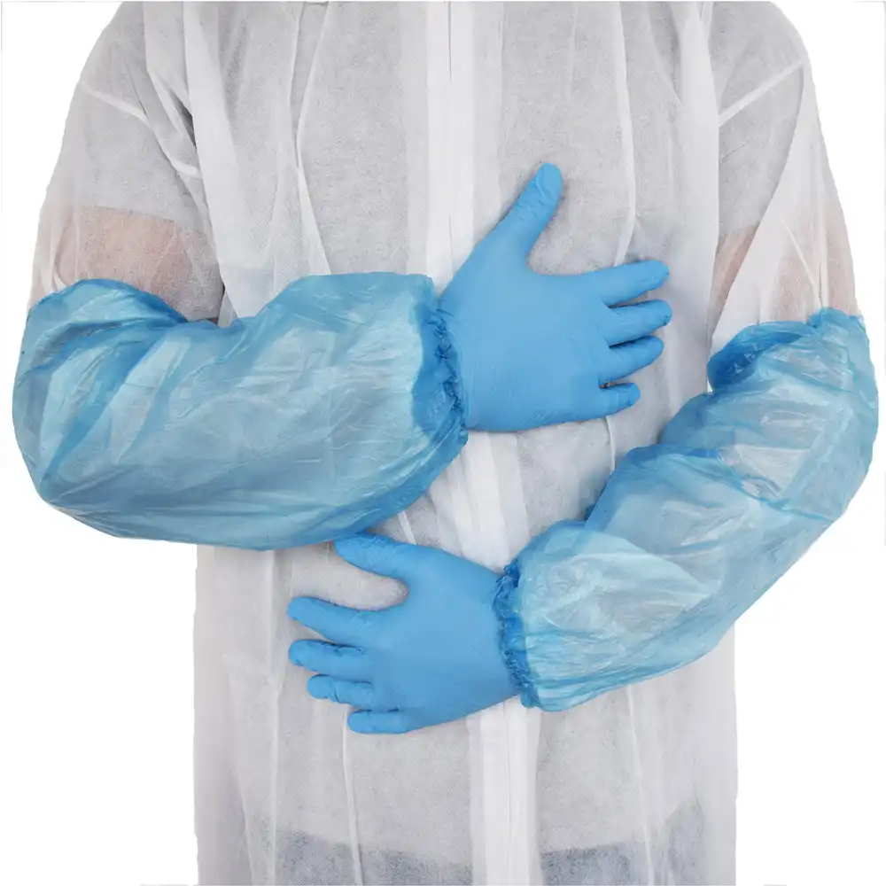 CPE-Ärmelschoner 40cm blau | 2000 Stk. pro Karton - Thumbnail 1