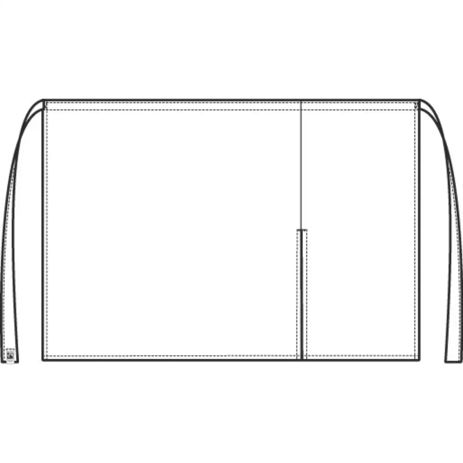 Bistro-Schürze mit Gehschlitz in braun - Thumbnail 3