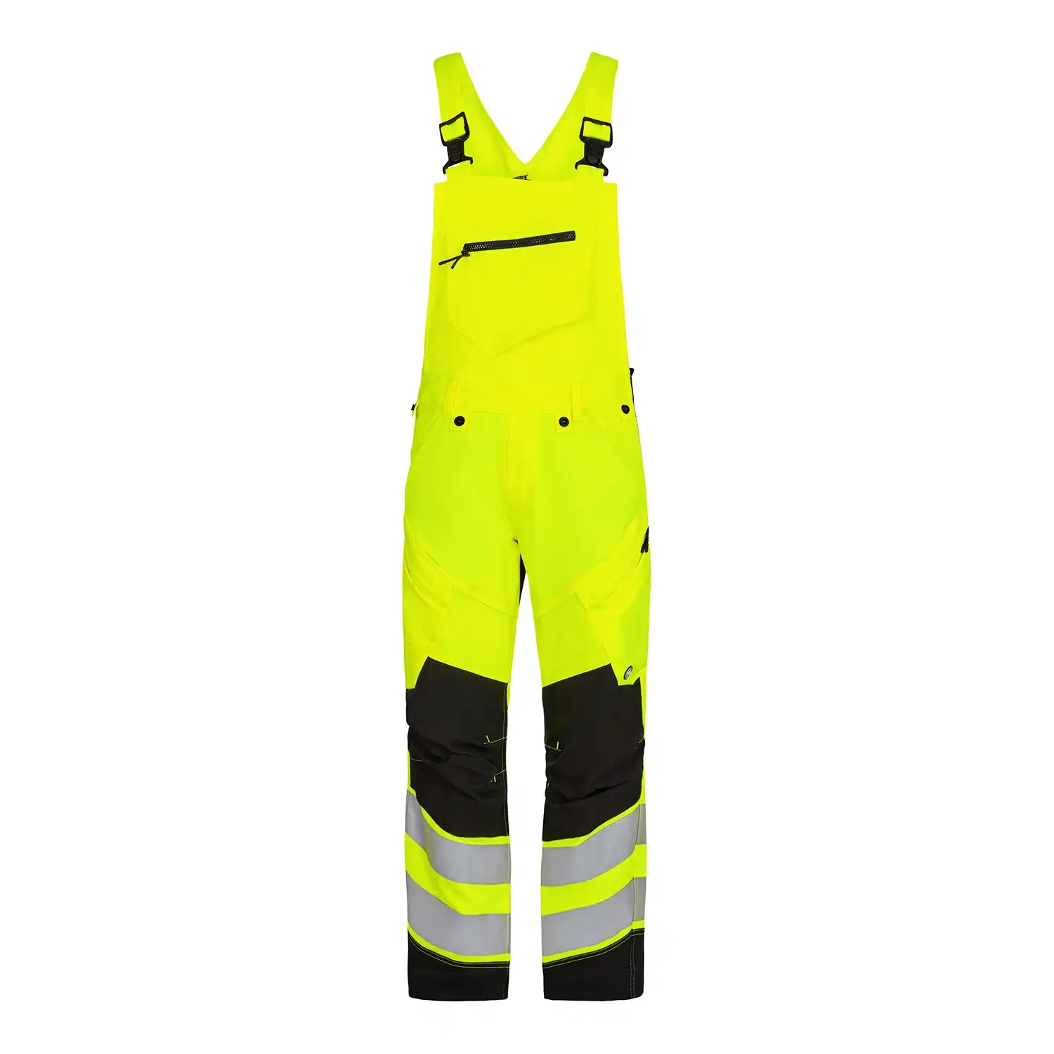 Warnschutz Stretch Latzhose "3544-314" Safety Kl. 2 in gelb/schwarz, 48 - Thumbnail 1