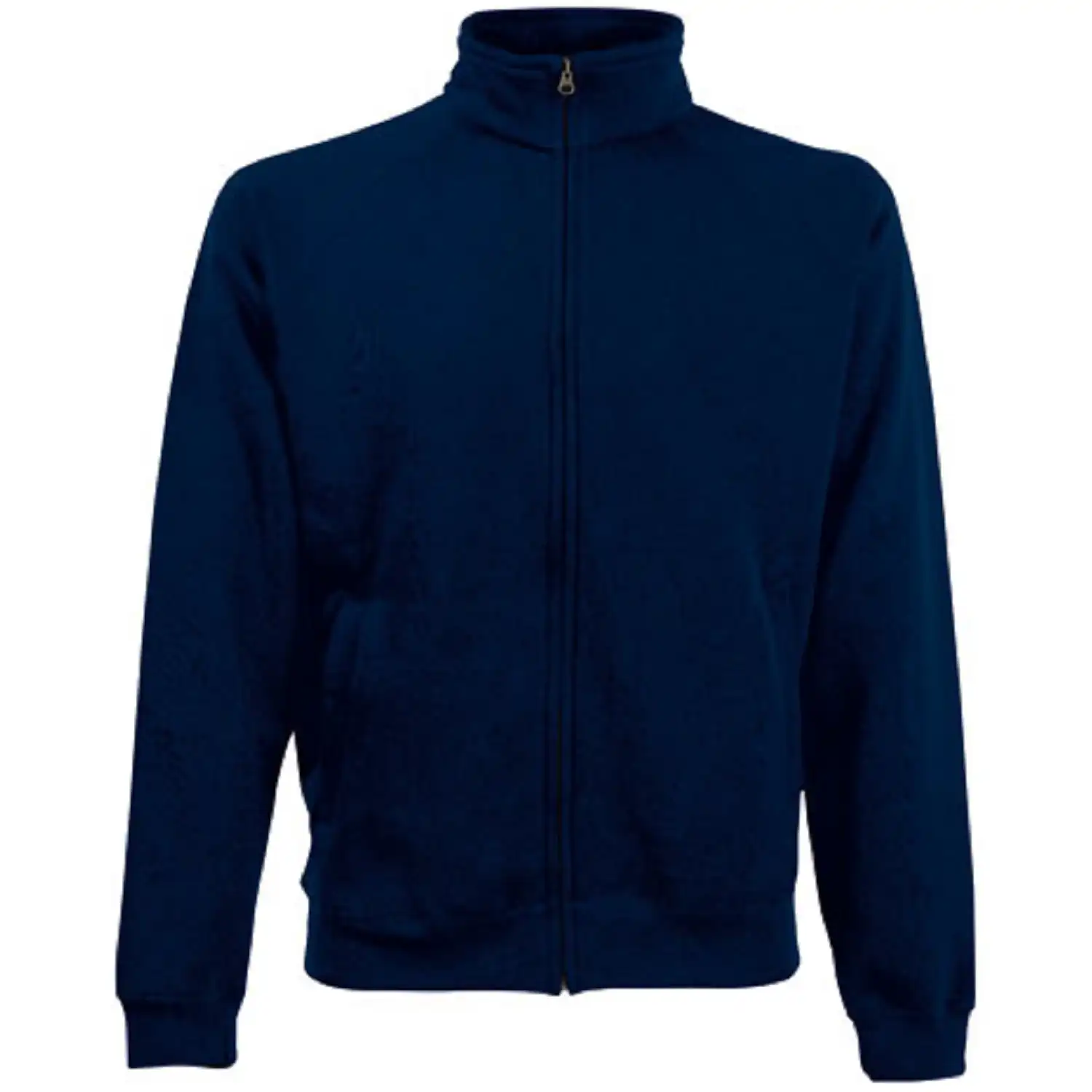 Sweatjacke "F457" 100% Baumwolle Premium in deep navy, L - Thumbnail 1