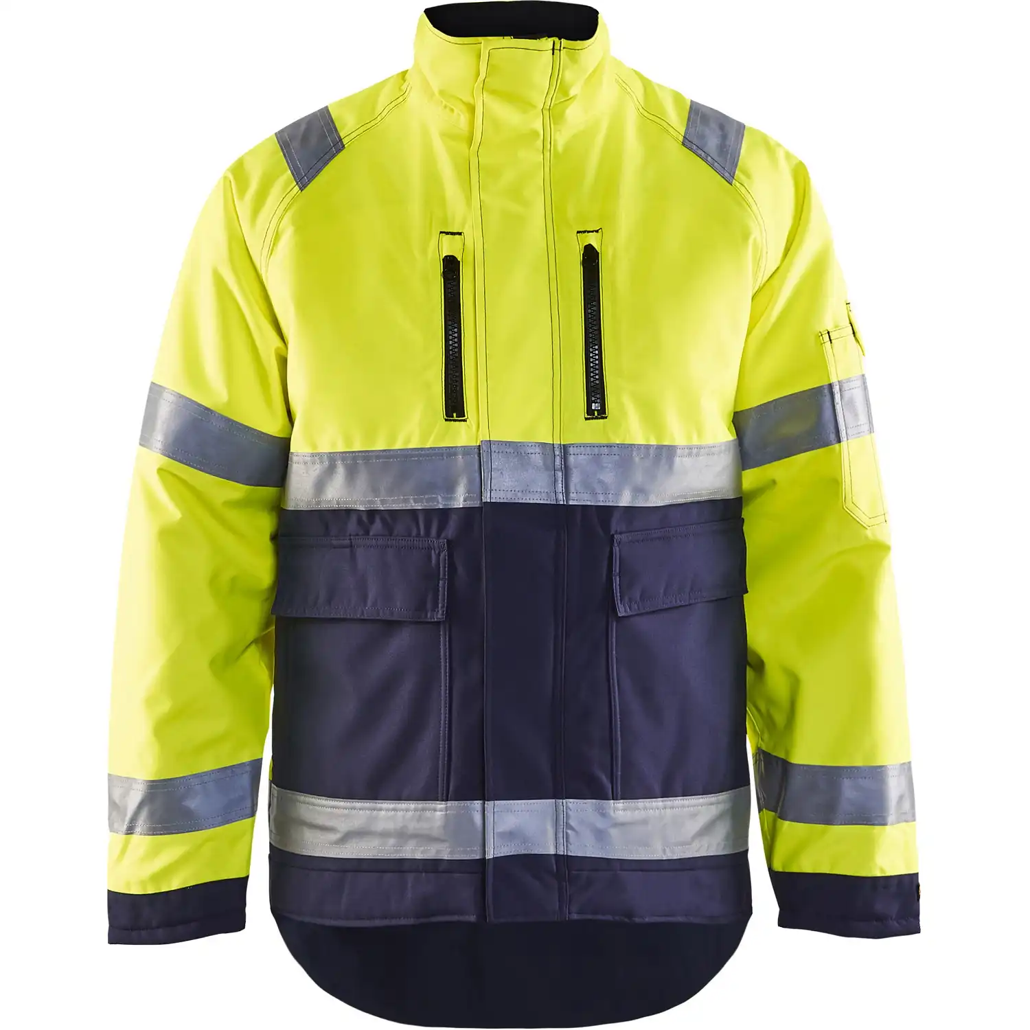 Warnschutz-Winterjacke "4827" in gelb/marine, S - Thumbnail 1