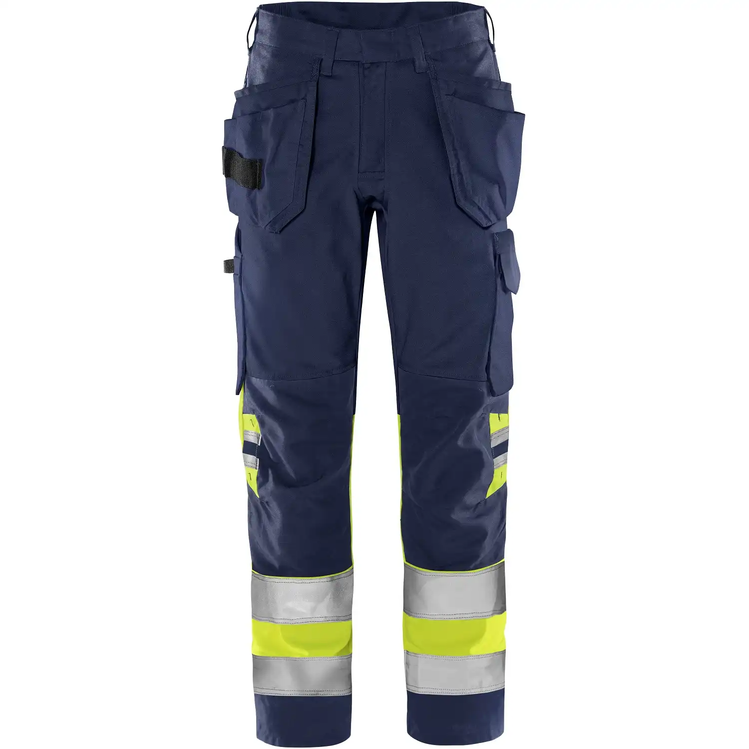 Warnschutz Handwerkerhose Kl. 1 "2640 GPLU" Green Trofta in gelb/marine, C44 - Thumbnail 1