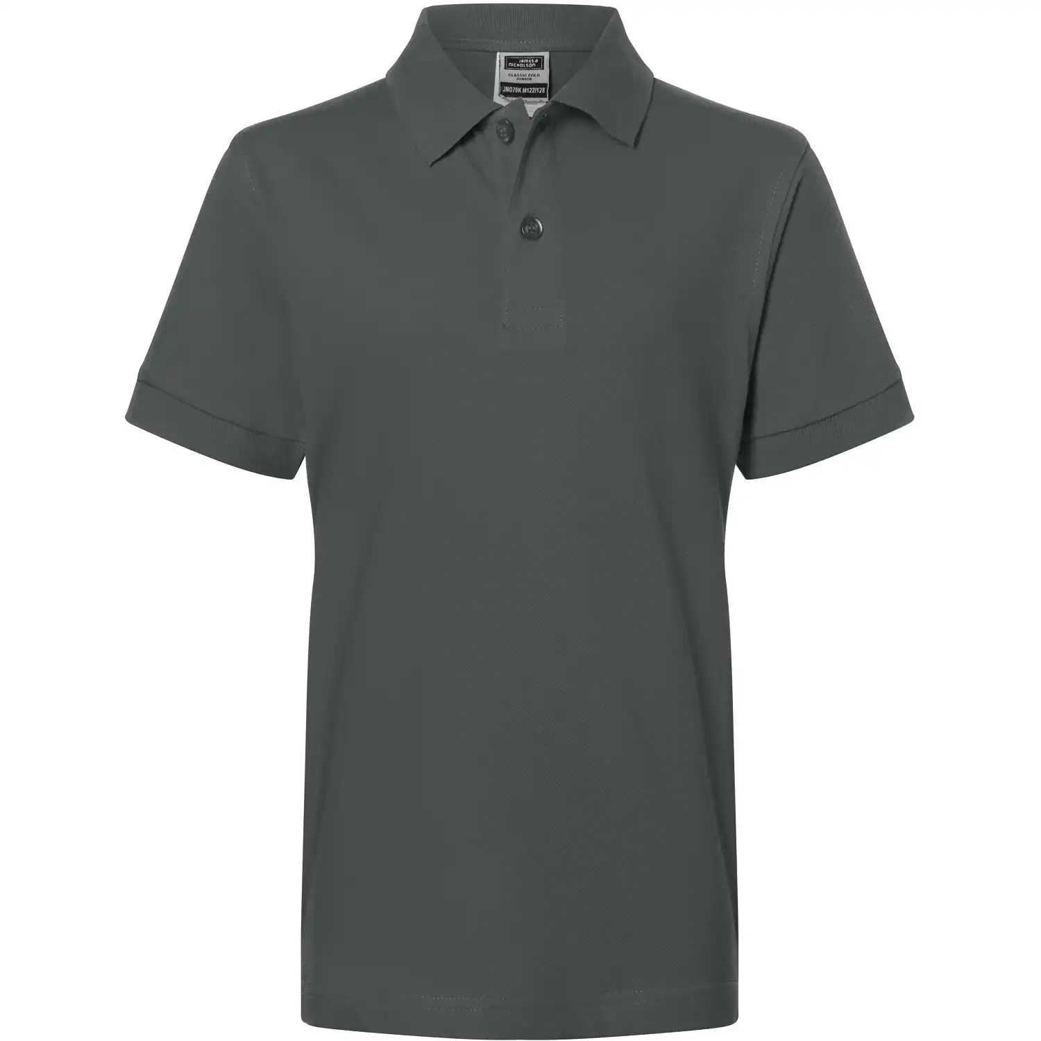 Kinder Polo-Shirt "JN070K" in graphite, L - Thumbnail 1