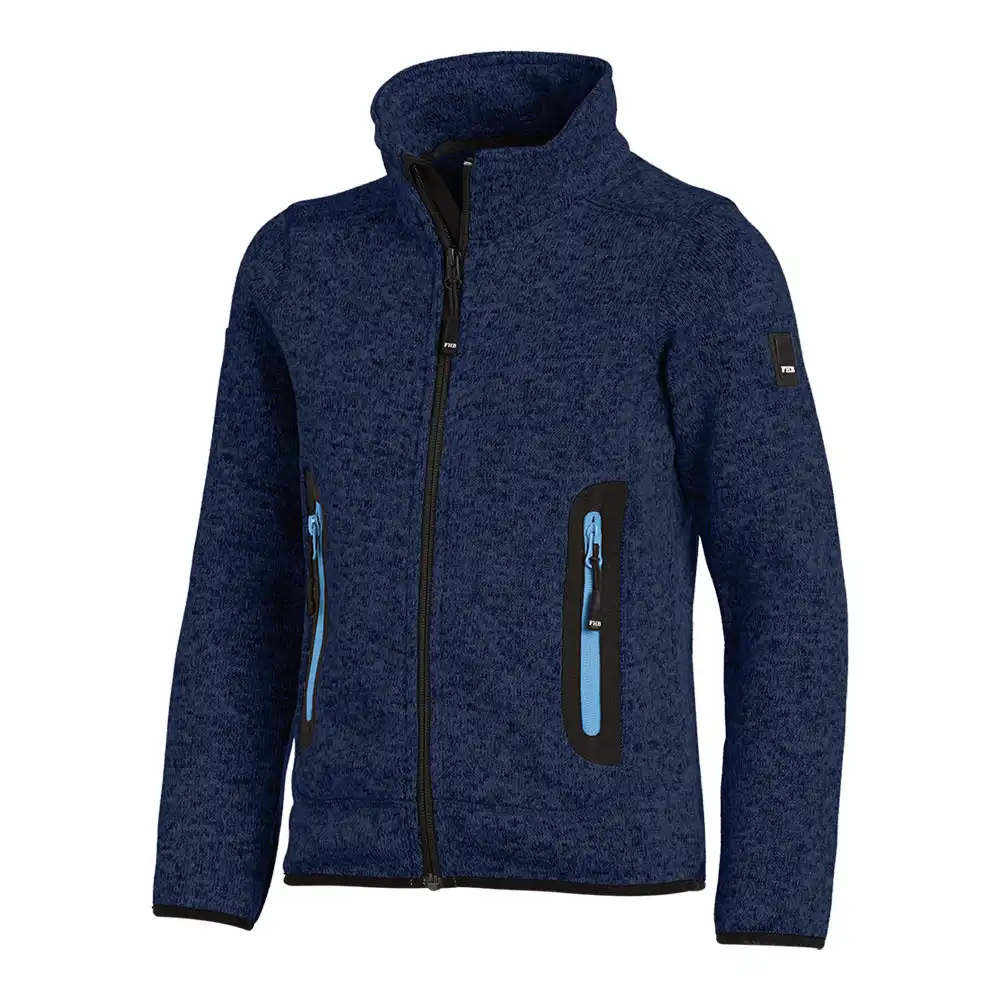 Kinder-Strickfleecejacke "MATS" KIDS in marine, 110/116 - Thumbnail 1