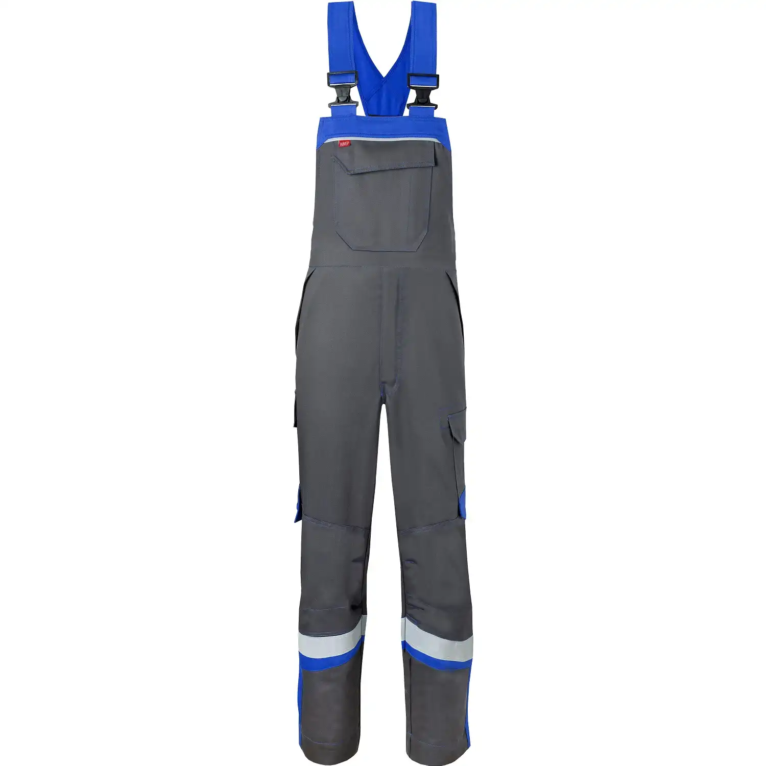 Multinorm Latzhose "20288" 5safety Image+ in dunkelgrau/kornblau, 44 - Bild 1
