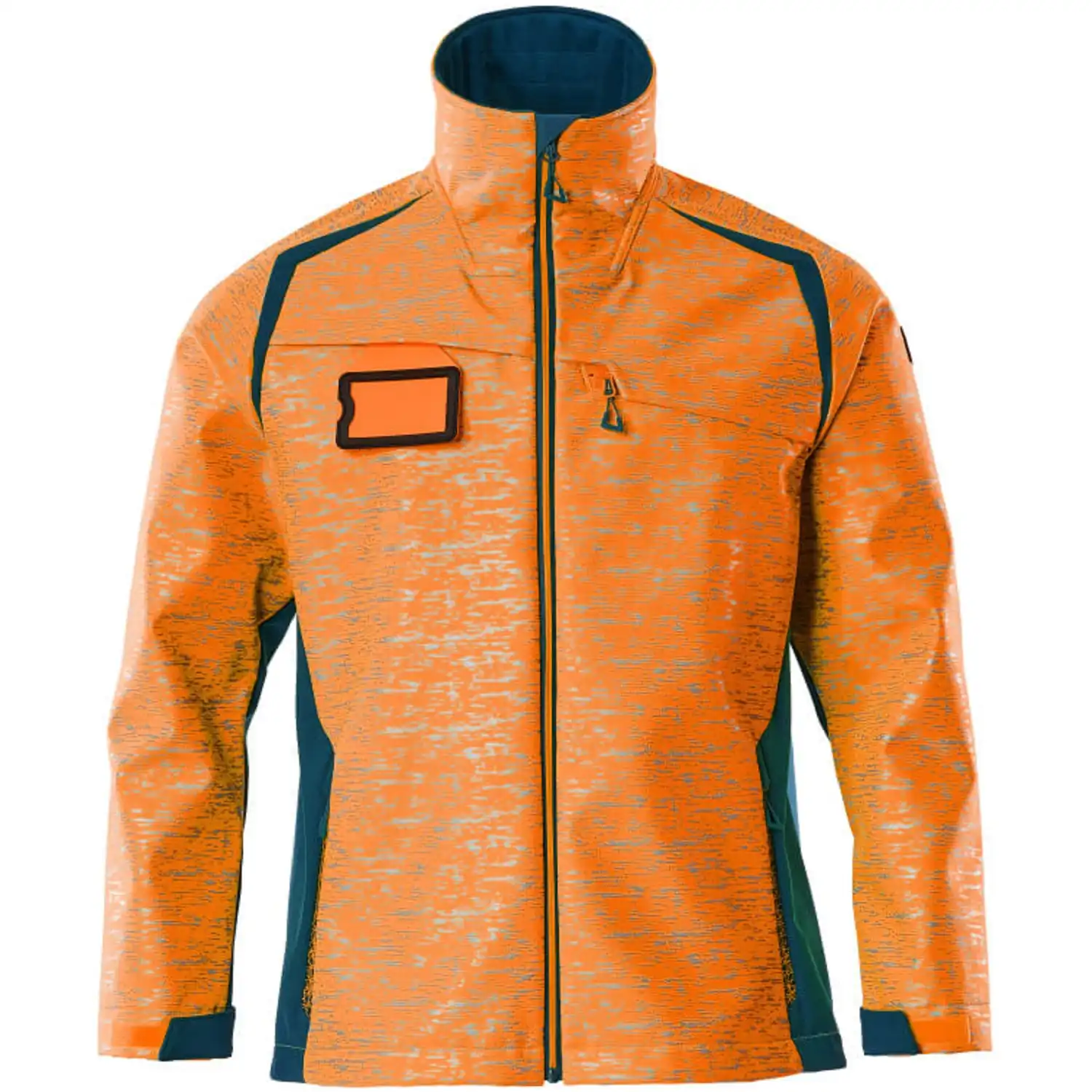 Softshelljacke "ACCELERATE SAFE" in orange/dunkelpetroleum, XL - Thumbnail 1