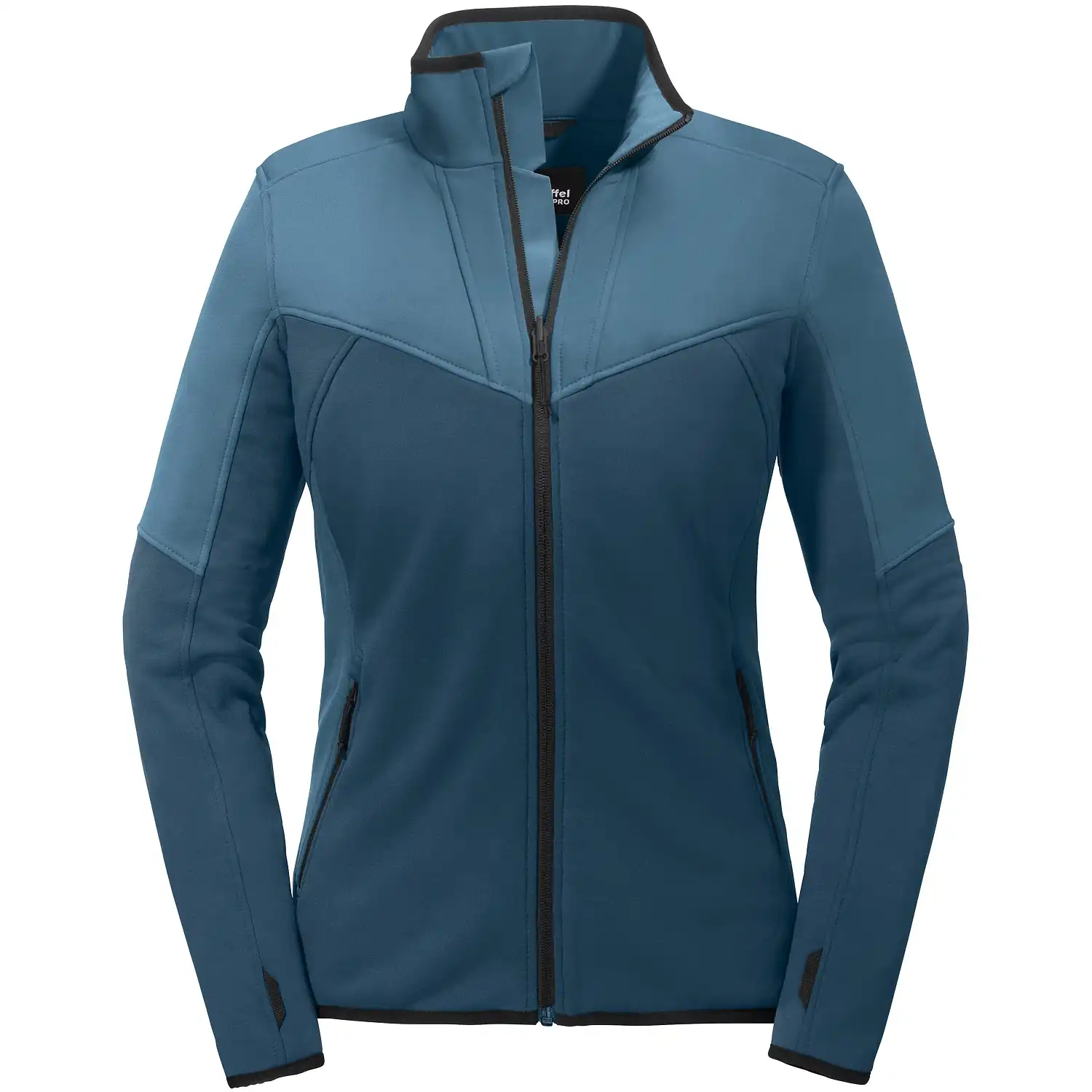 Damen Stretch Fleecejacke "EINHEIZER" Zipin in Blau, L - Bild 1