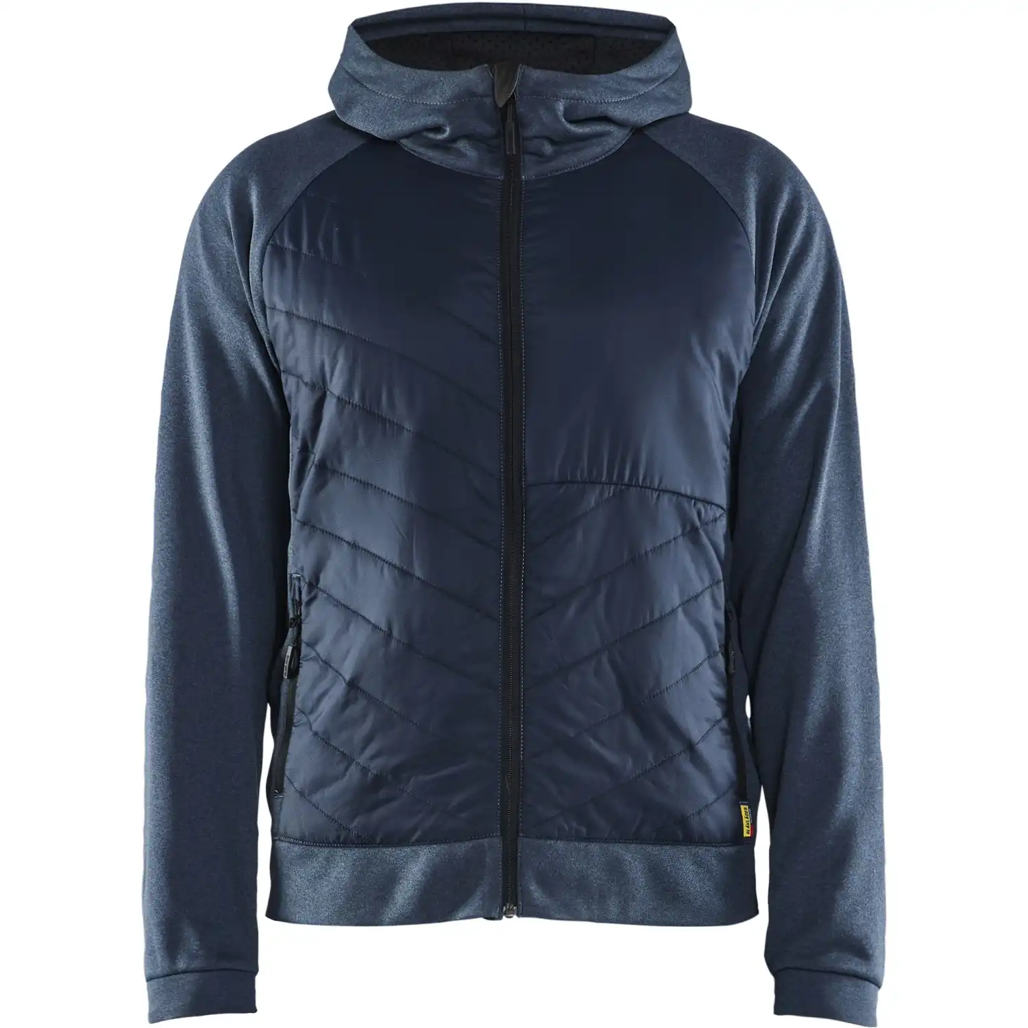 Hybrid Kapuzen-Sweatjacke "3463" in taubenblau/dunkelmarine, XS - Thumbnail 1