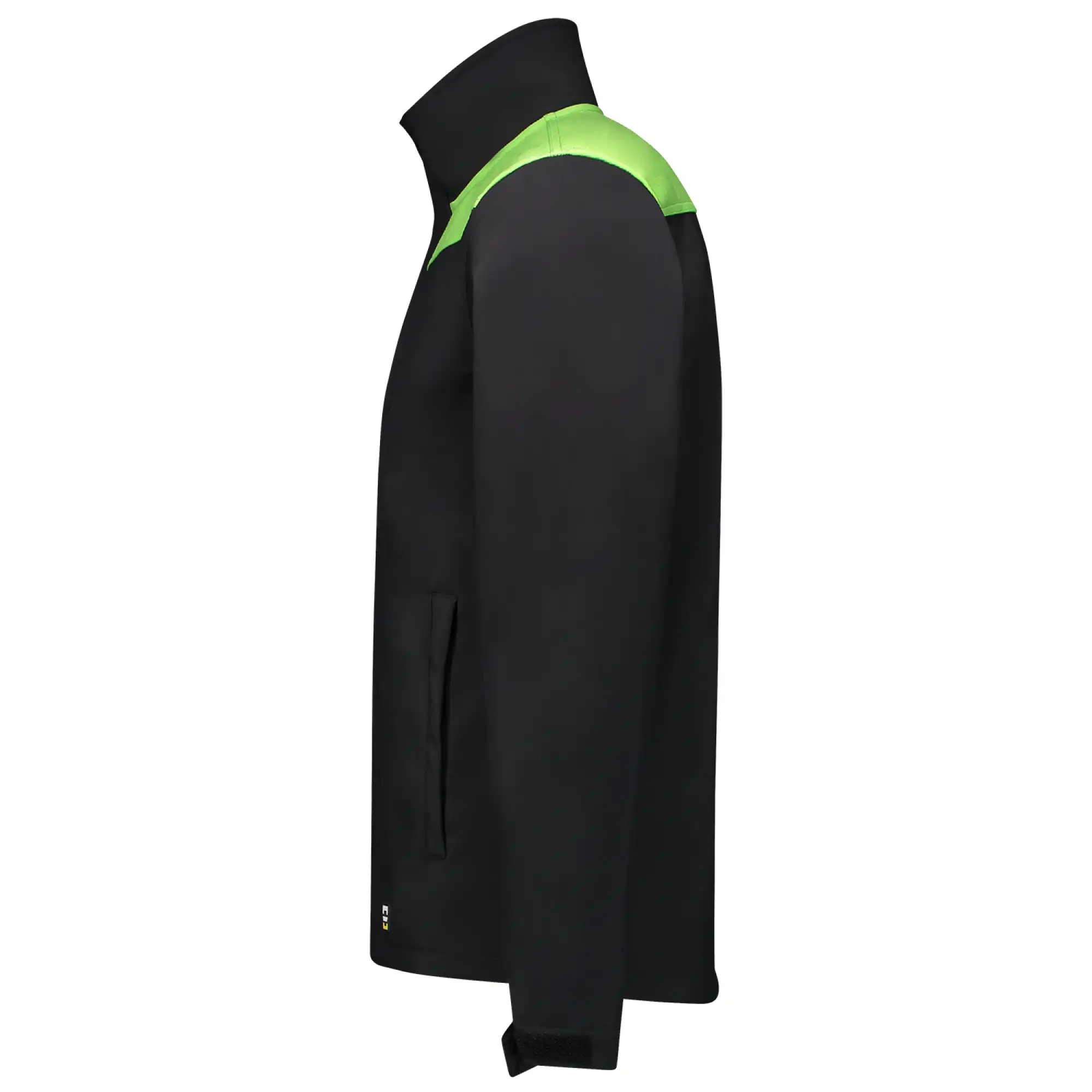 Softshelljacke Bicolor "402021" Workwear in XS, black/lime - Thumbnail 3