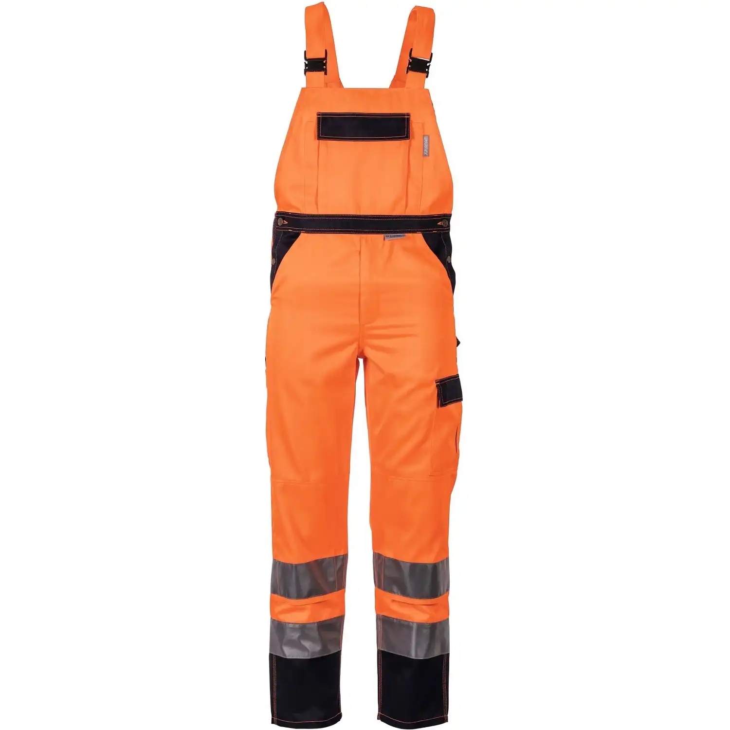 Warnschutz Latzhose "KONTRAST" in orange/marine, 60 - Thumbnail 1